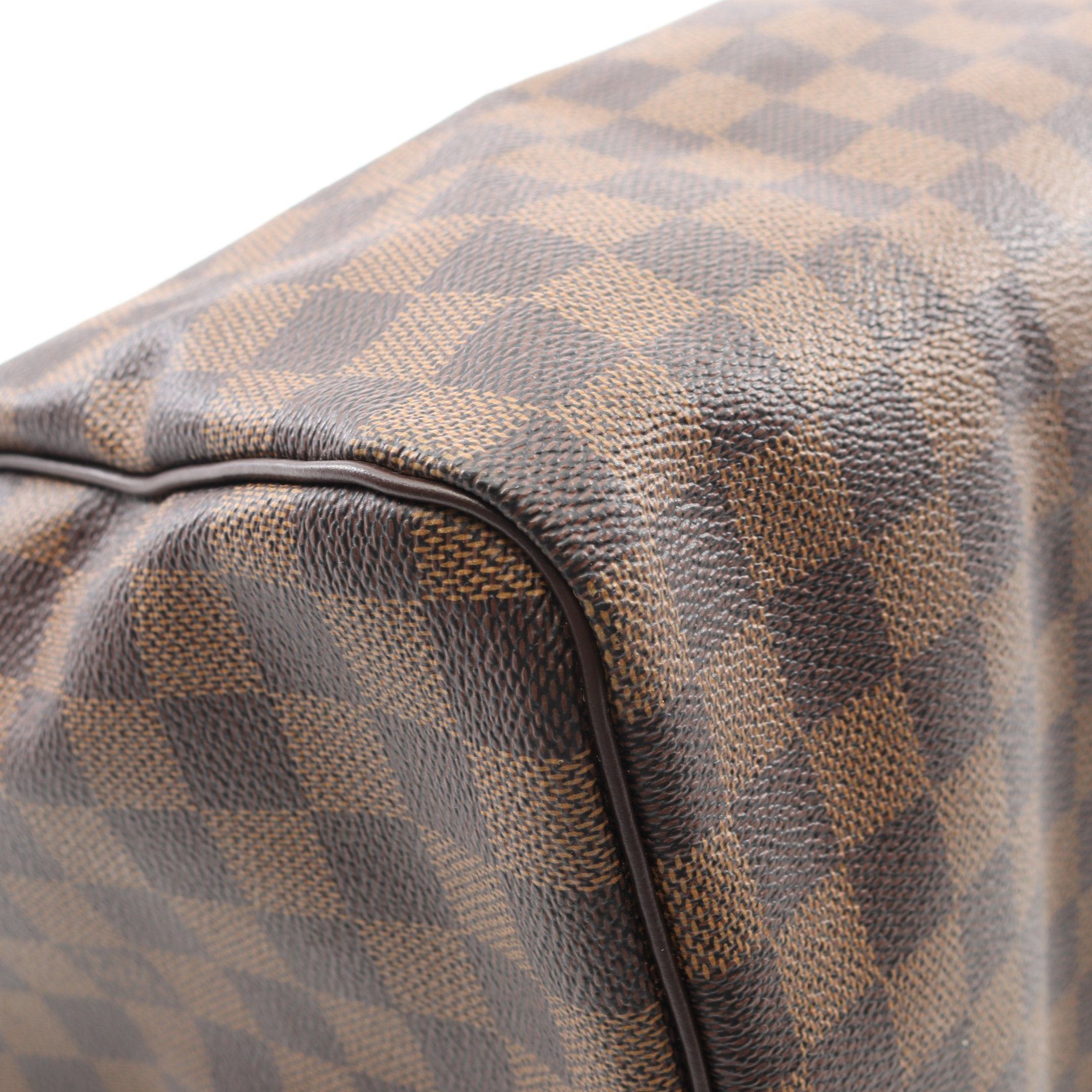 Louis Vuitton Louis Vuitton Speedy 30 Damier Ebene Handbag Leather Brown Size ONE SIZE - 6 Thumbnail