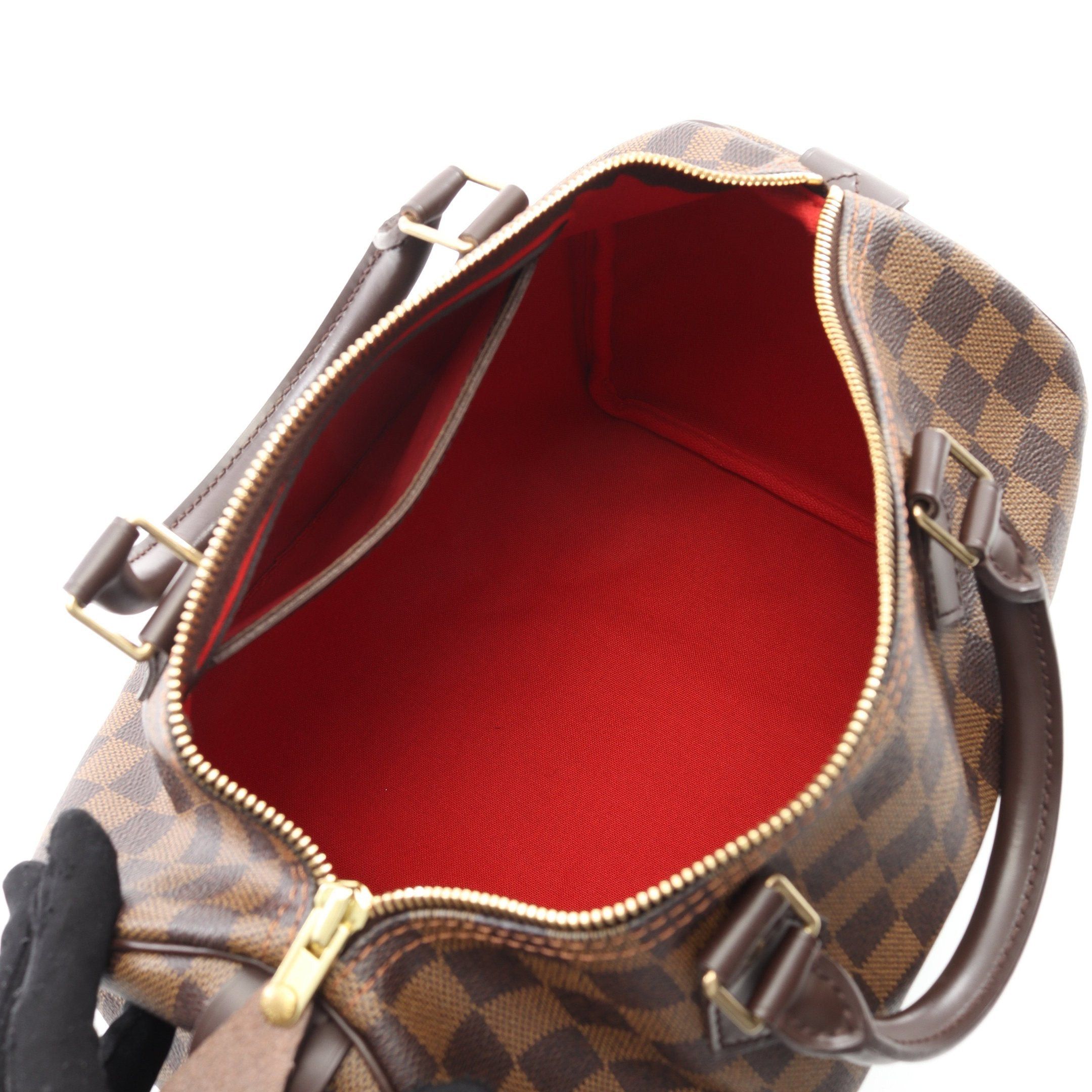 Louis Vuitton Louis Vuitton Speedy 30 Damier Ebene Handbag Leather Brown Size ONE SIZE - 3 Thumbnail