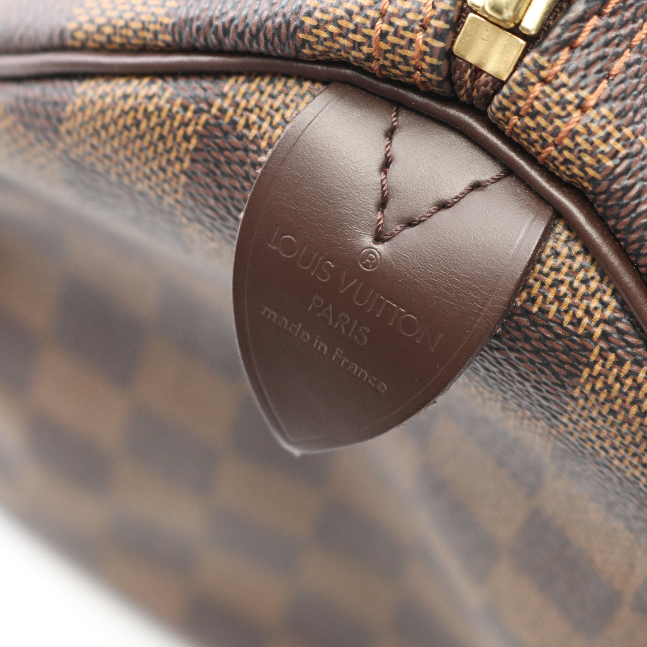 Louis Vuitton Louis Vuitton Speedy 30 Damier Ebene Handbag Leather Brown Size ONE SIZE - 4 Thumbnail