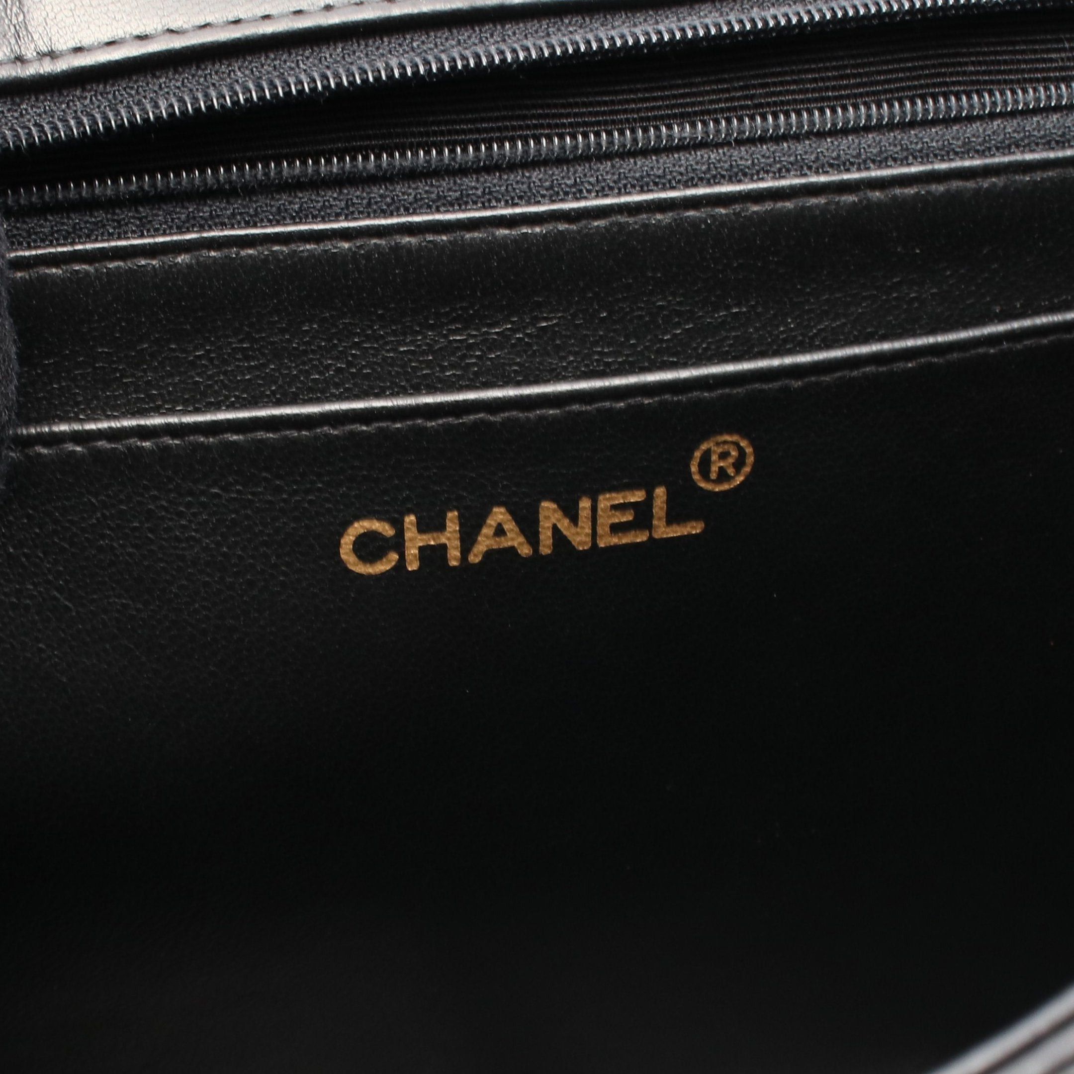 Chanel Chanel Decamatlassé 30 Single Flap Double Chain Shoulder Bag Lambskin Black Gold Hardware Size ONE SIZE - 4 Thumbnail