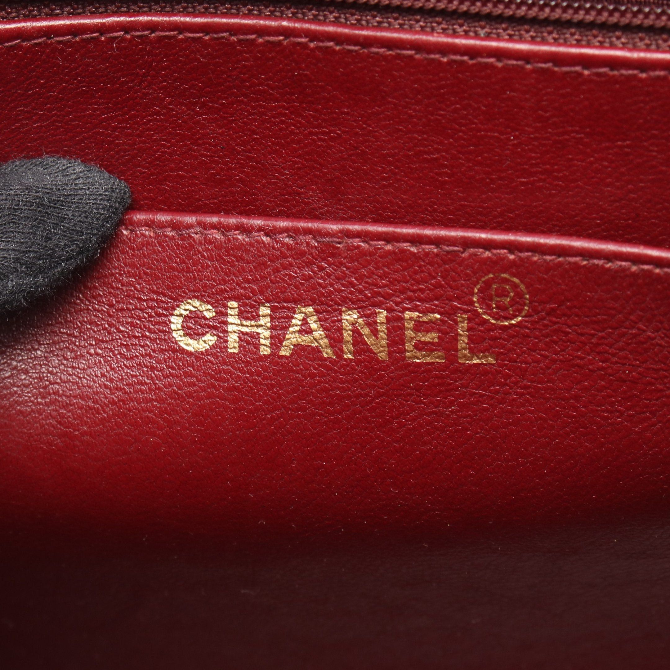 Chanel Chanel Decamatlassé 34 Double Chain Shoulder Bag Lambskin Black Gold Hardware Size ONE SIZE - 4 Thumbnail