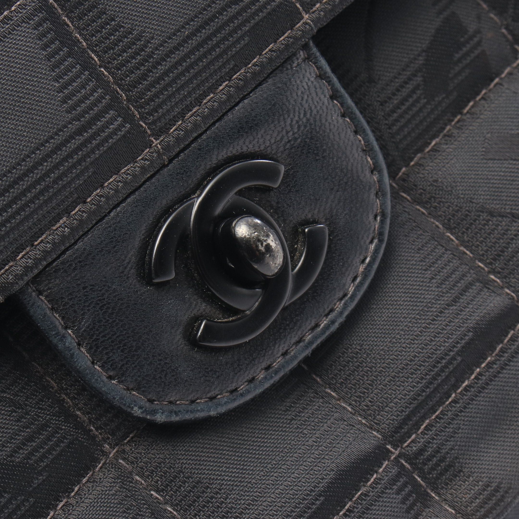 Chanel Chanel New Travel Line Chocolate Bar Chain Shoulder Bag Nylon Canvas Black Hardware Size ONE SIZE - 7 Thumbnail