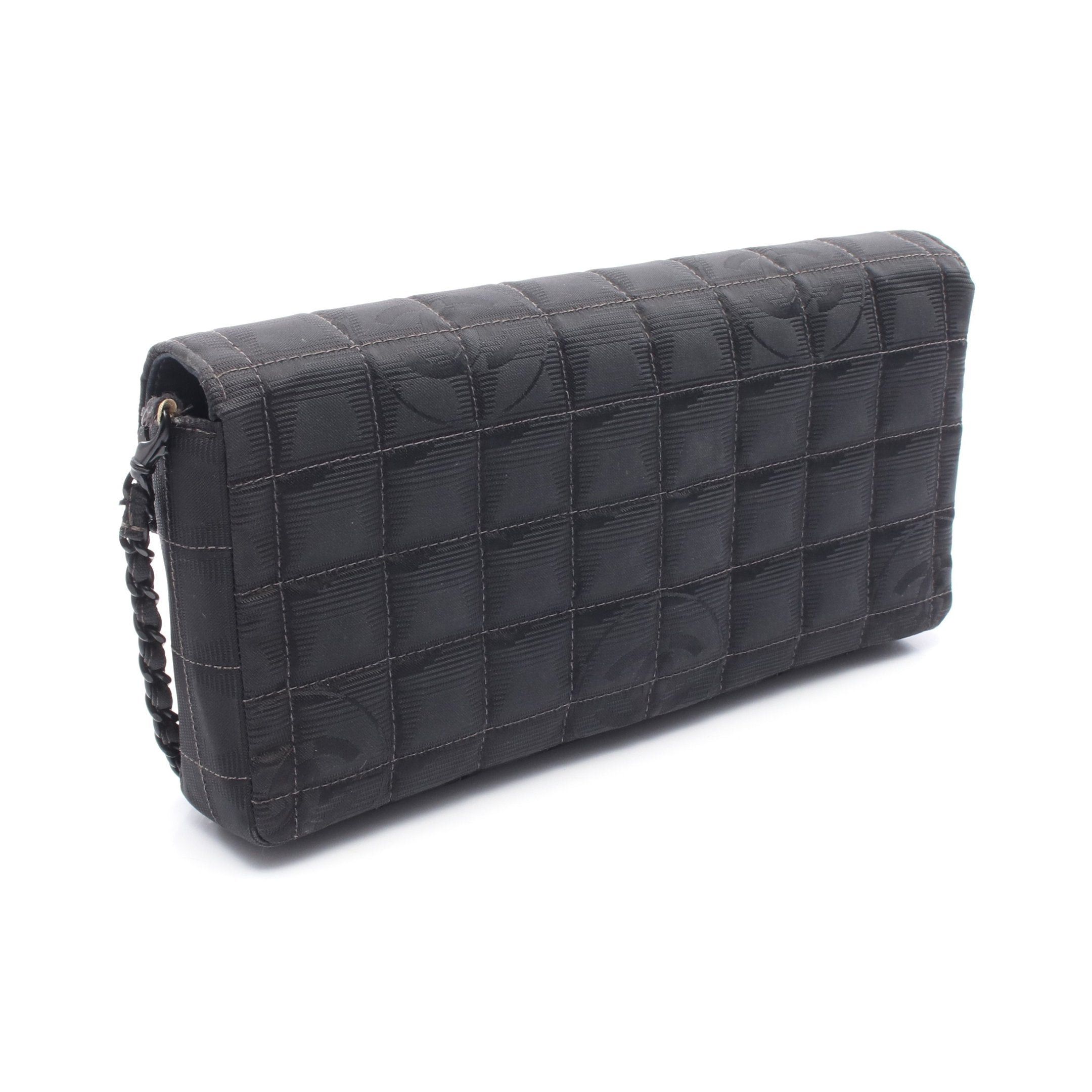 Chanel Chanel New Travel Line Chocolate Bar Chain Shoulder Bag Nylon Canvas Black Hardware Size ONE SIZE - 2 Thumbnail