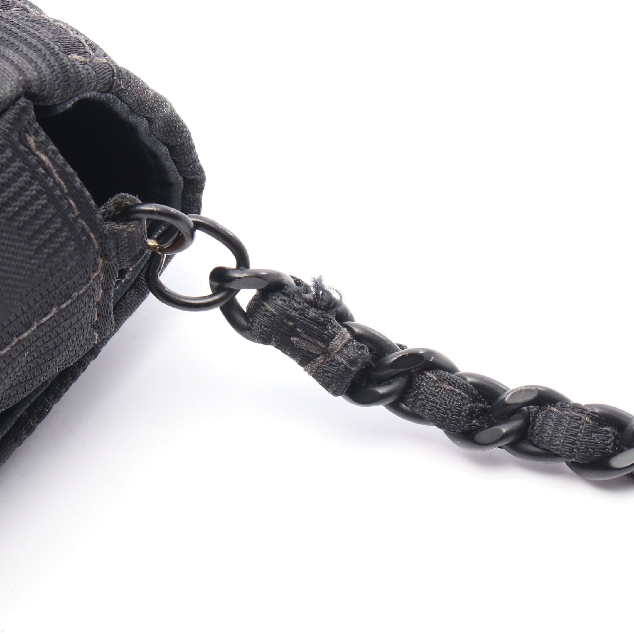 Chanel Chanel New Travel Line Chocolate Bar Chain Shoulder Bag Nylon Canvas Black Hardware Size ONE SIZE - 10 Thumbnail