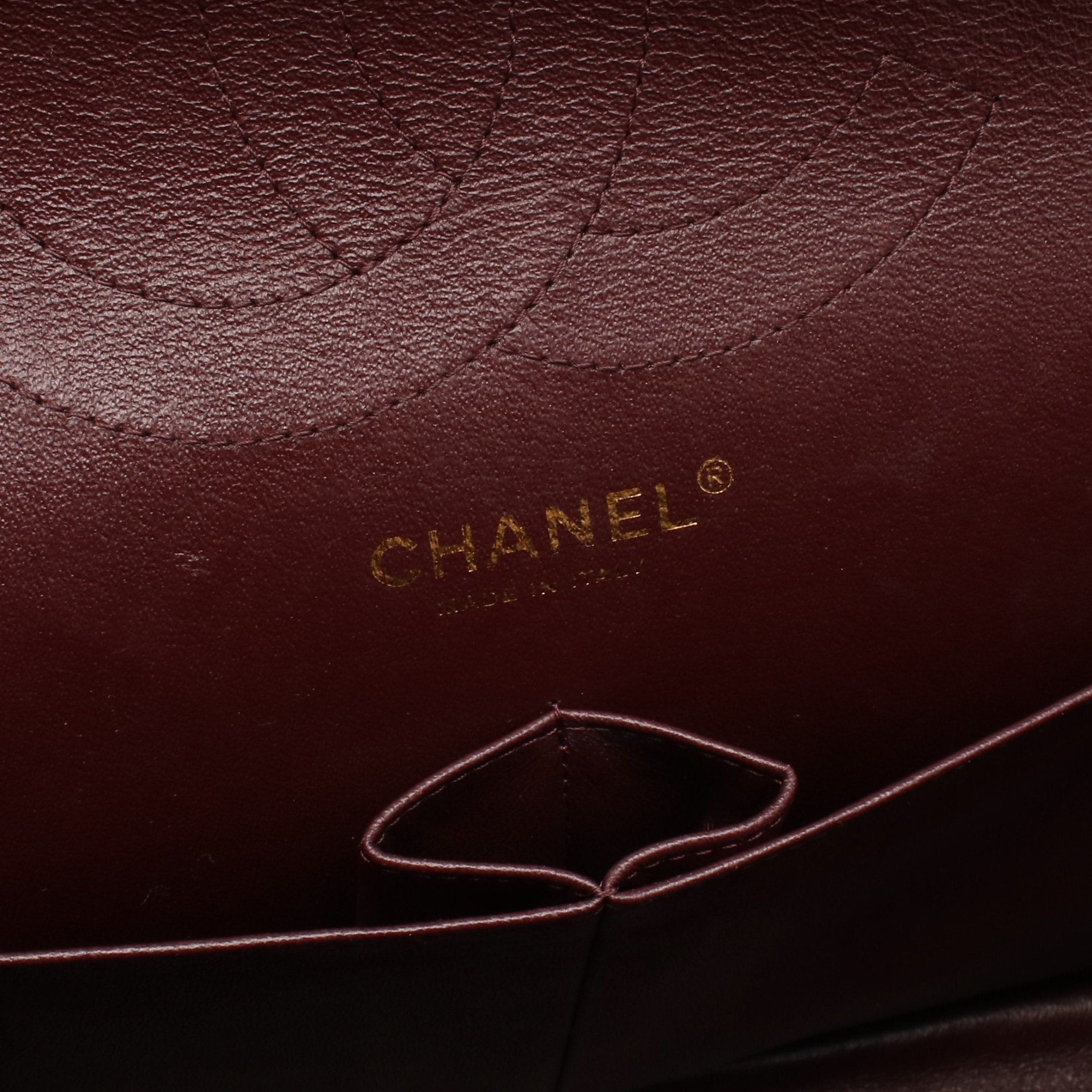 Chanel Chanel Decamatlassé 30 Classic Large Double Flap Chain Shoulder Bag Caviar Skin Black Gold Hardware Size ONE SIZE - 4 Thumbnail