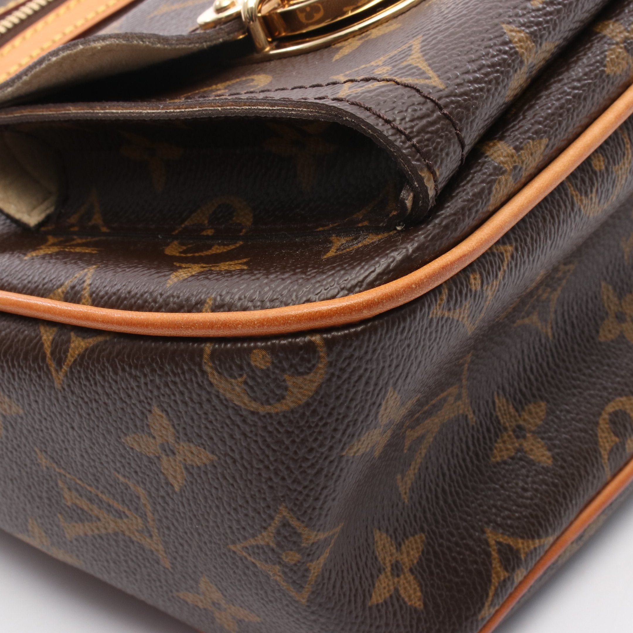 Louis Vuitton Louis Vuitton Hudson Gm Monogram Shoulder Bag Leather Brown Size ONE SIZE - 7 Thumbnail