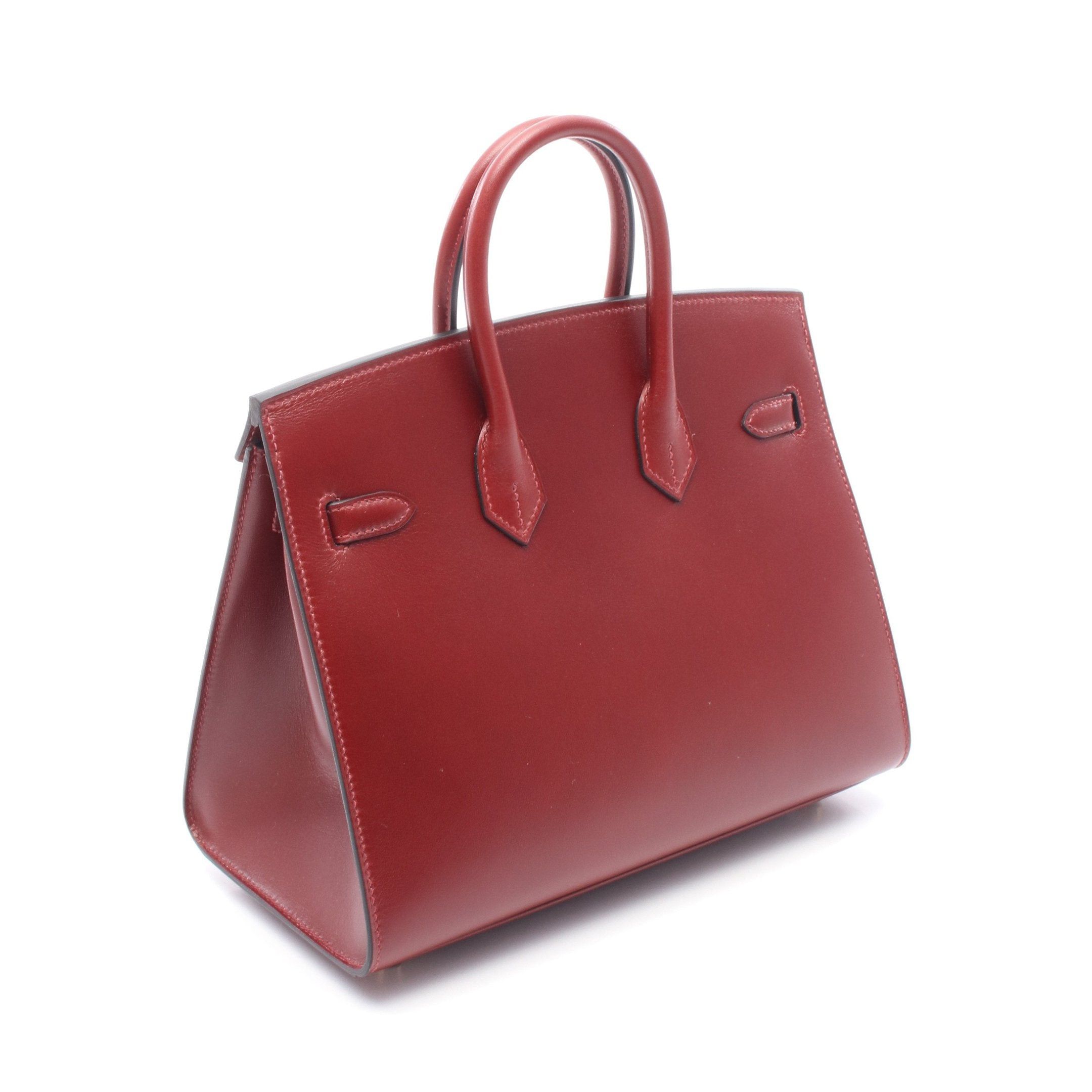 Hermes Hermes Birkin 25 Serie Rouge Ash Handbag Box Calf Bordeaux Gold Hardware Double Engraved Size ONE SIZE - 2 Thumbnail