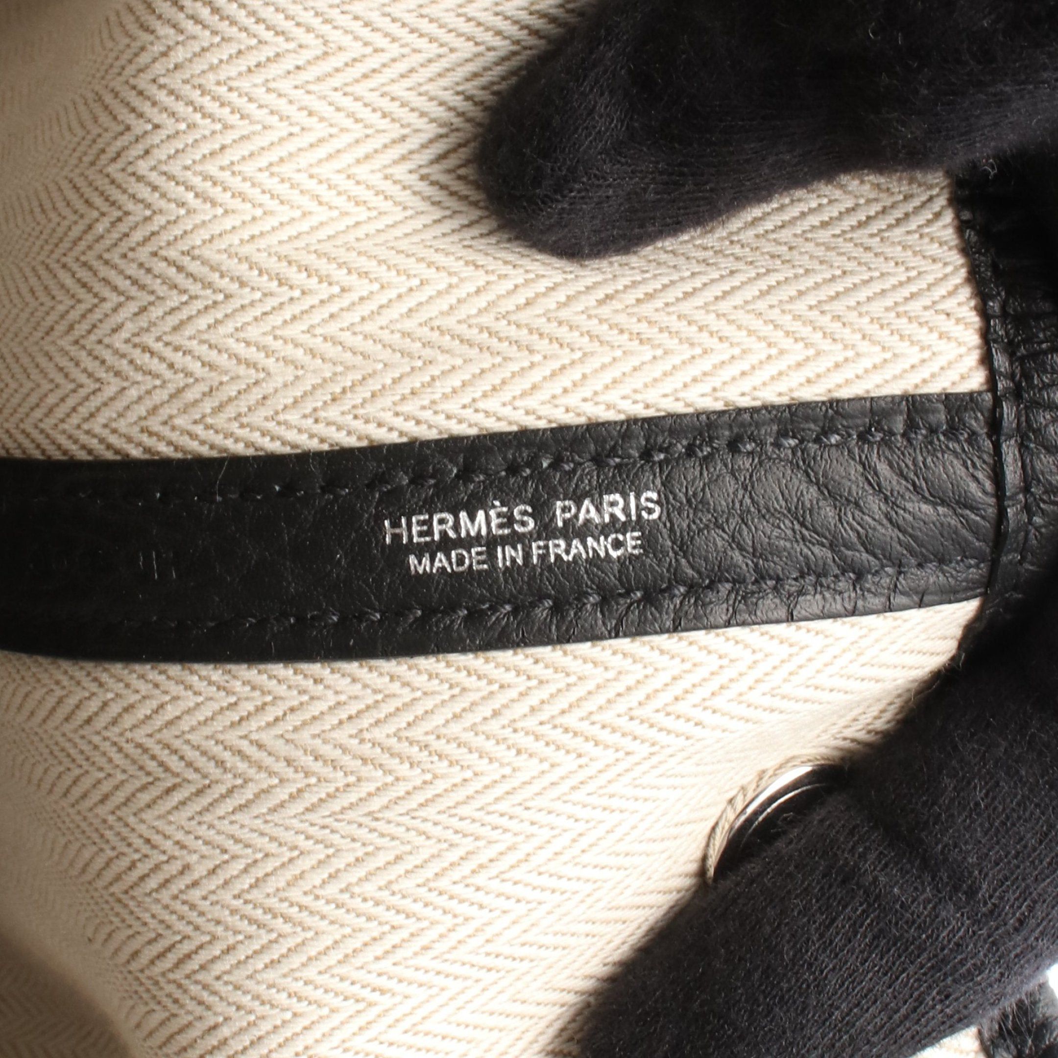 Hermes Hermes Garden Party Tpm Handbag Tote Bag Negonda Leather Black Silver Hardware Double Engraved Size ONE SIZE - 4 Thumbnail