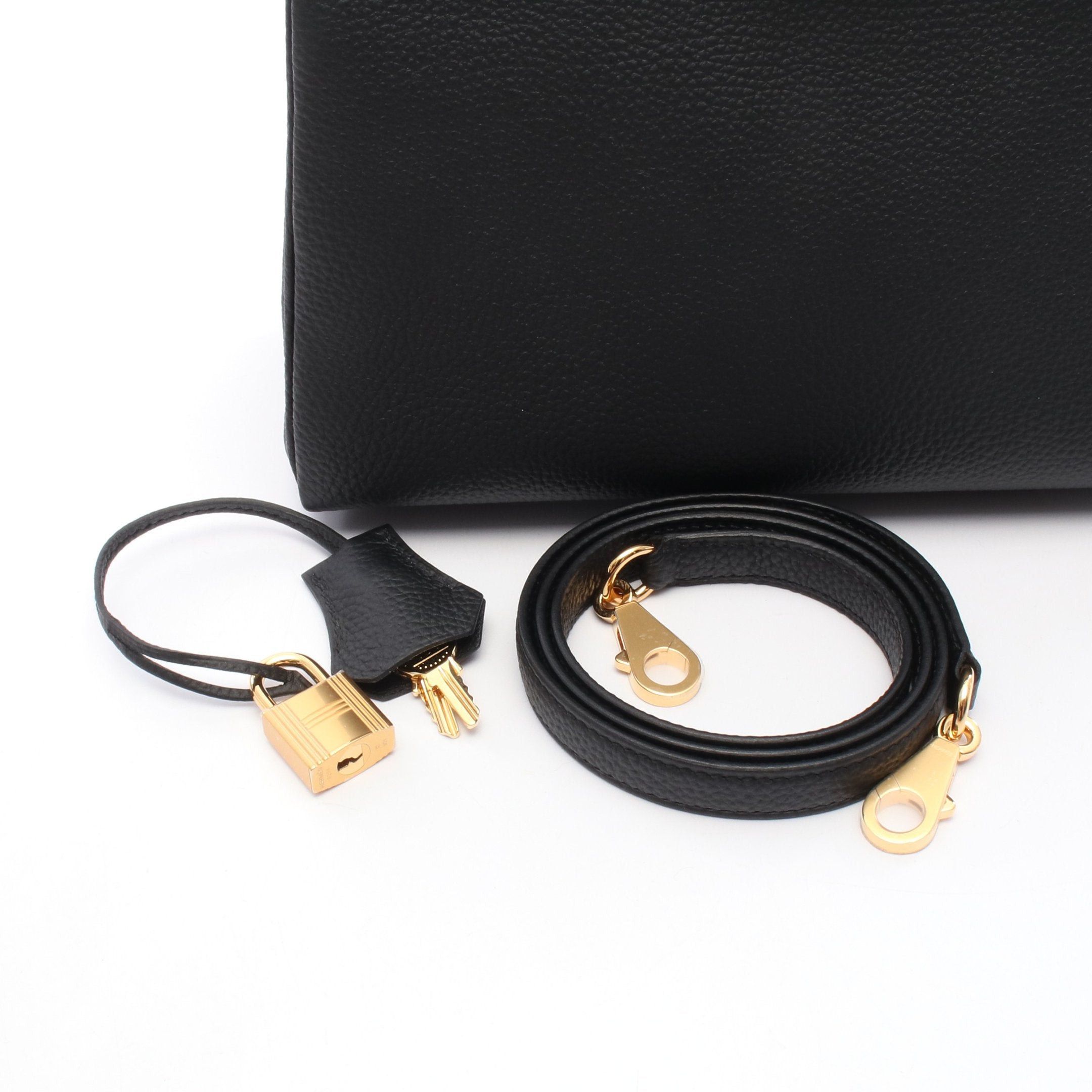 Hermes Hermes Kelly 25 Handbag Togo Black Gold Hardware Inner Stitch K Stamp Size ONE SIZE - 6 Thumbnail