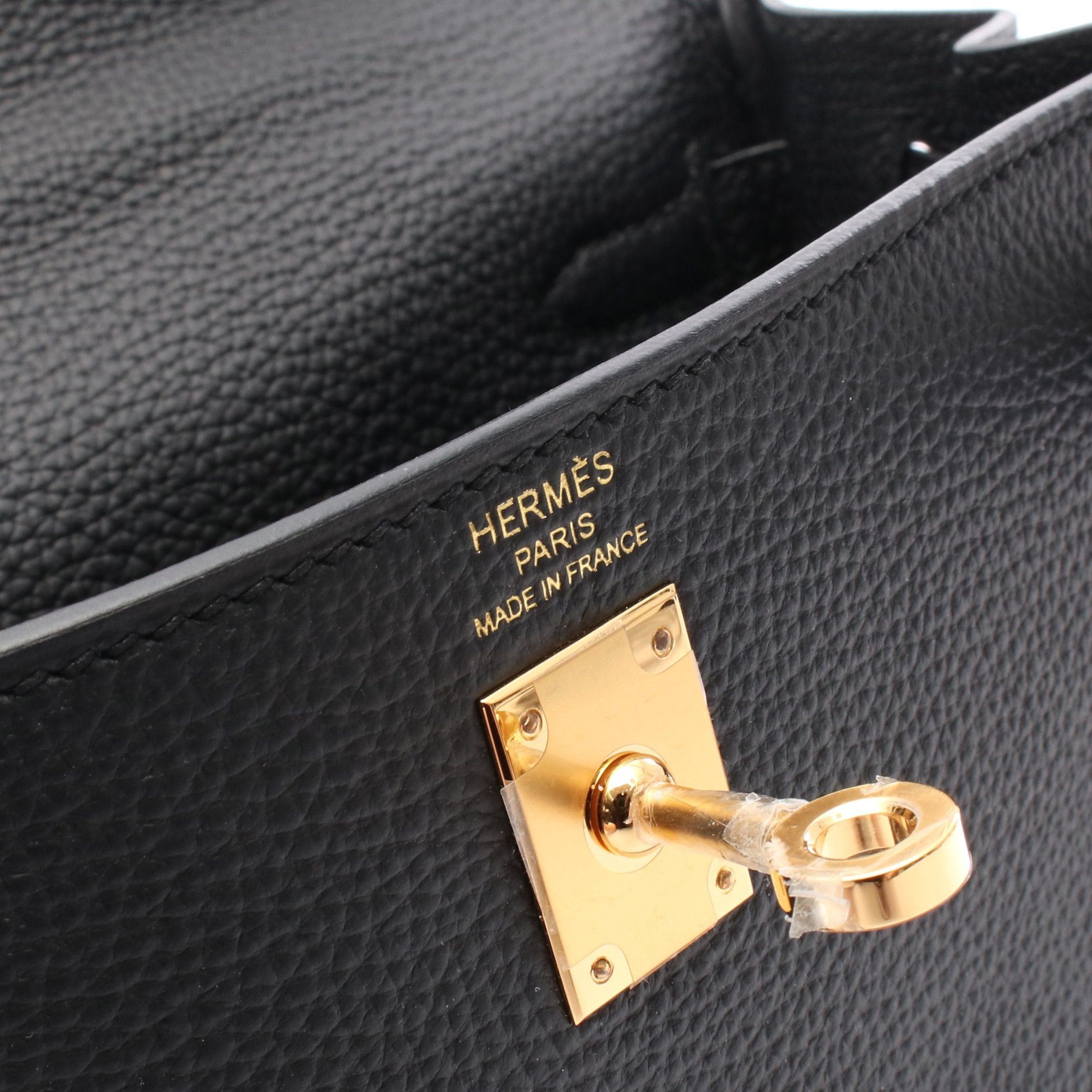 Hermes Hermes Kelly 25 Handbag Togo Black Gold Hardware Inner Stitch K Stamp Size ONE SIZE - 4 Thumbnail