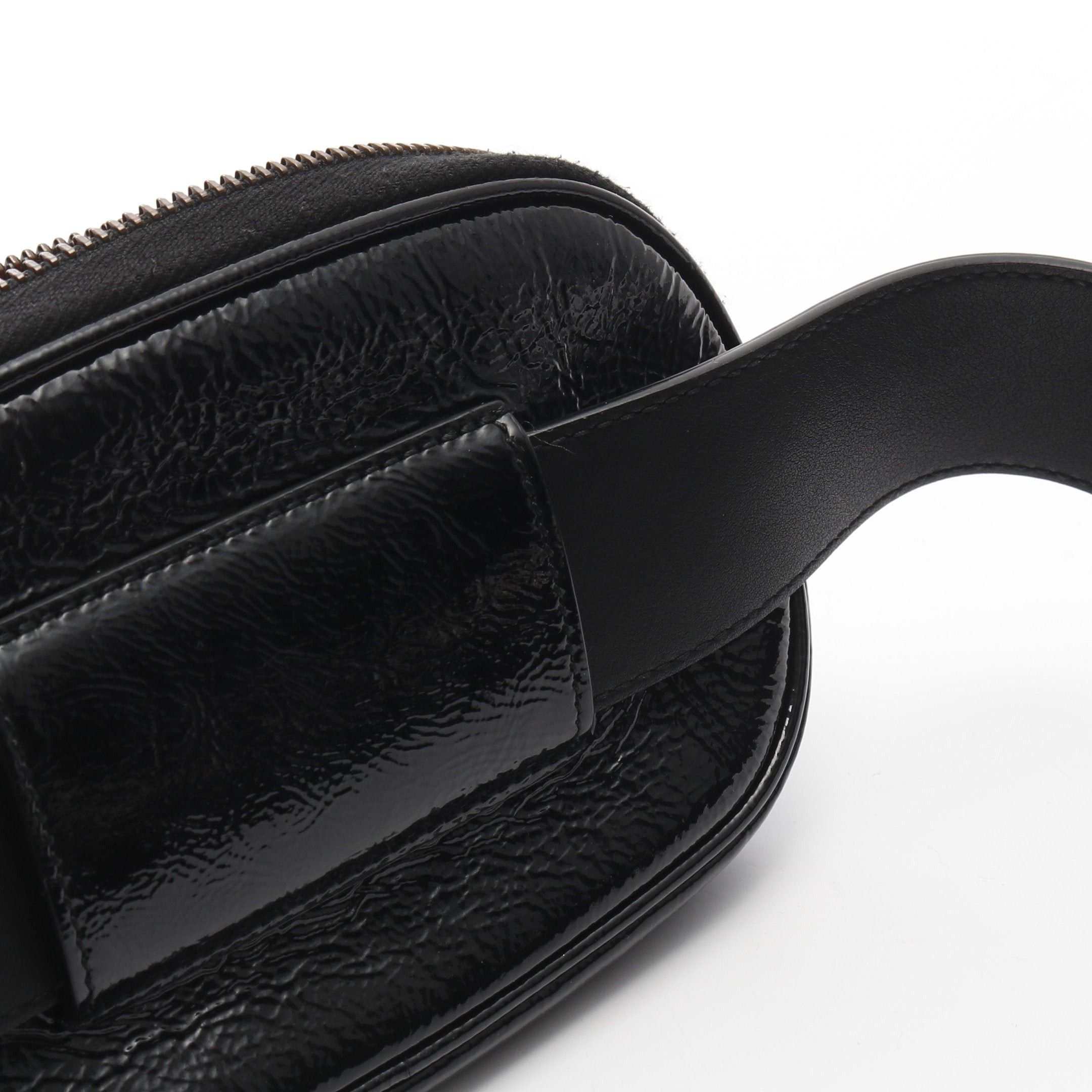 Gucci Gucci Game Patch Logo Belt Bag Body Waist Patent Leather Black Size ONE SIZE - 8 Thumbnail