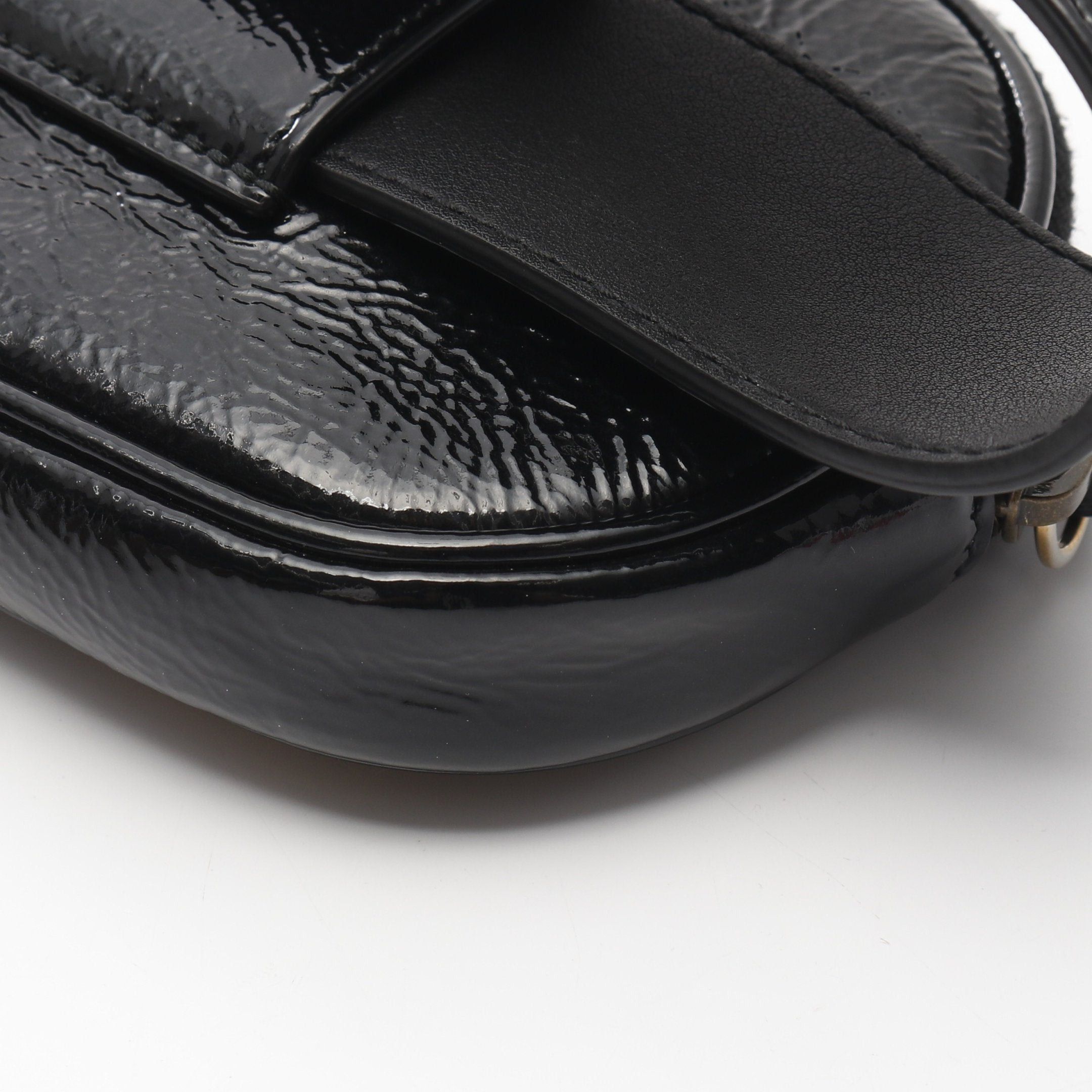 Gucci Gucci Game Patch Logo Belt Bag Body Waist Patent Leather Black Size ONE SIZE - 5 Thumbnail