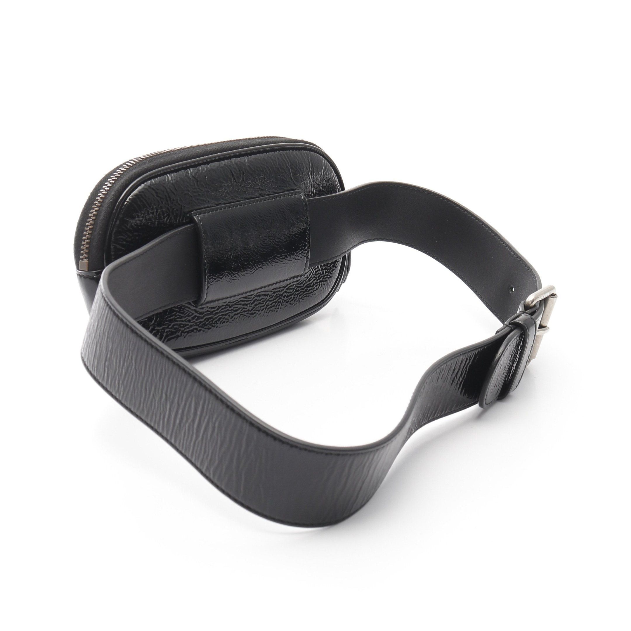 Gucci Gucci Game Patch Logo Belt Bag Body Waist Patent Leather Black Size ONE SIZE - 2 Thumbnail