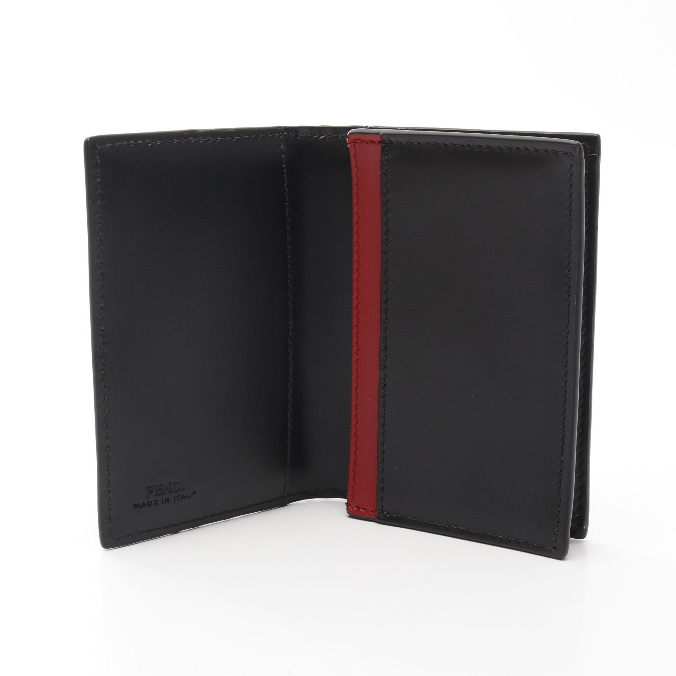 Fendi Fendi Shadow Zucca Card Case Leather Black Size ONE SIZE - 3 Thumbnail