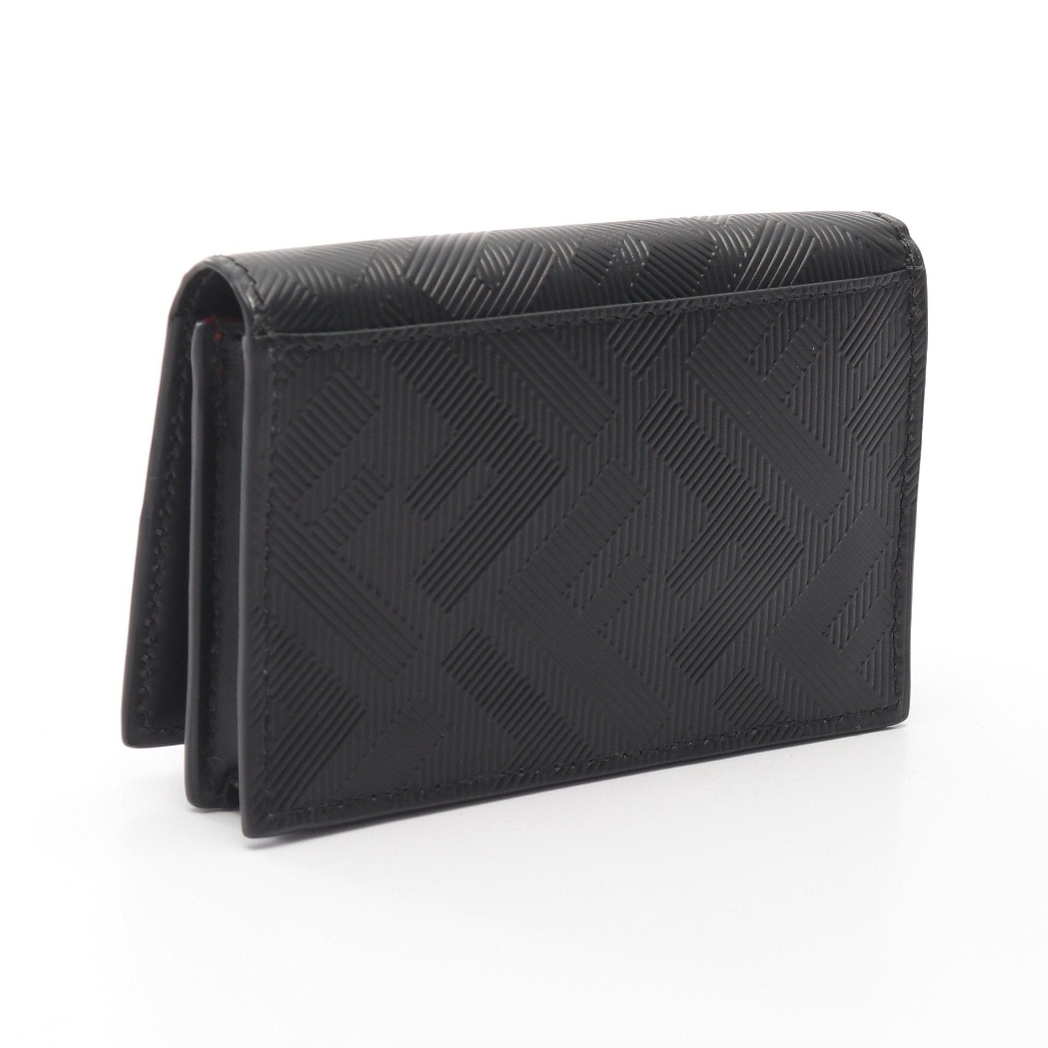 Fendi Fendi Shadow Zucca Card Case Leather Black Size ONE SIZE - 2 Thumbnail