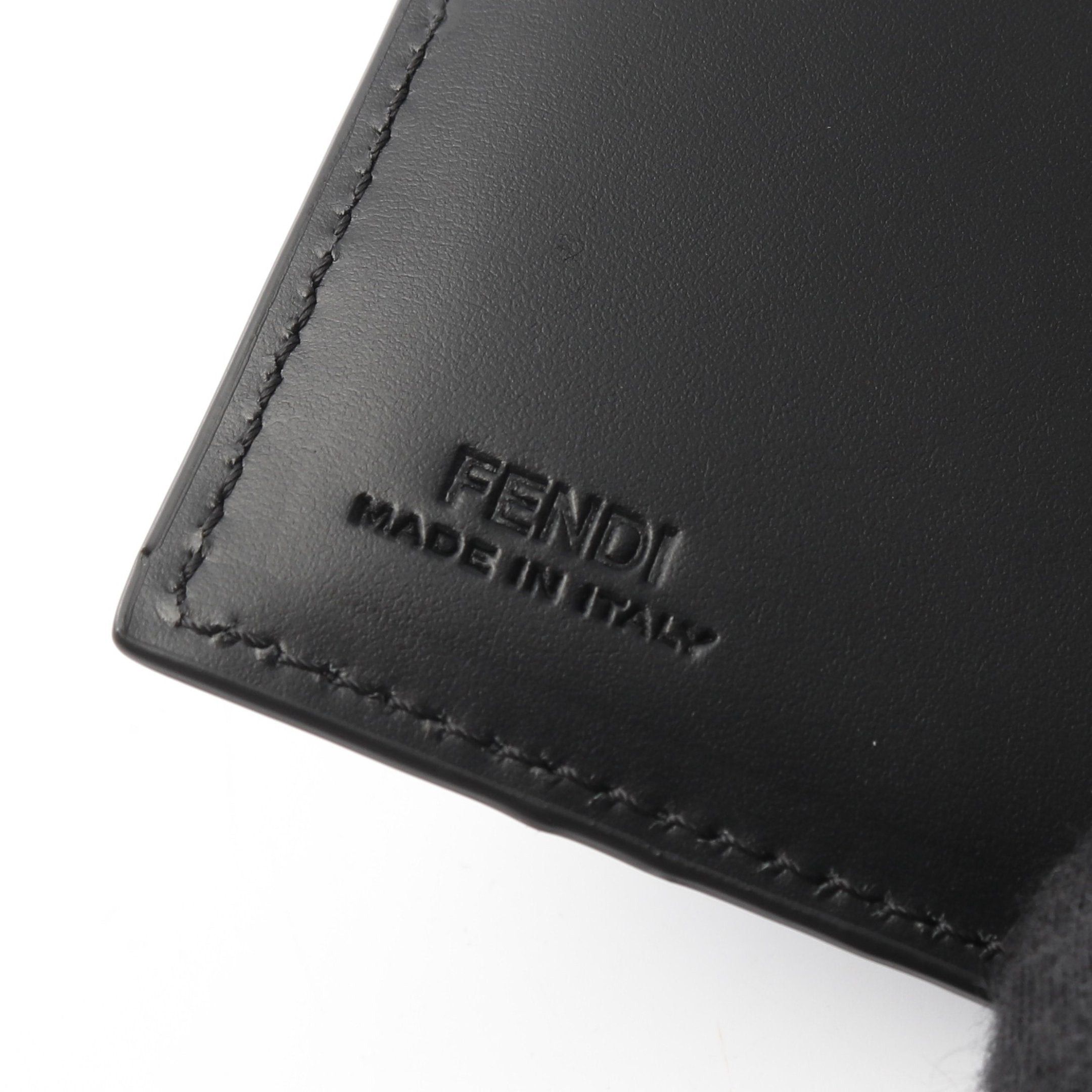 Fendi Fendi Shadow Zucca Card Case Leather Black Size ONE SIZE - 4 Thumbnail