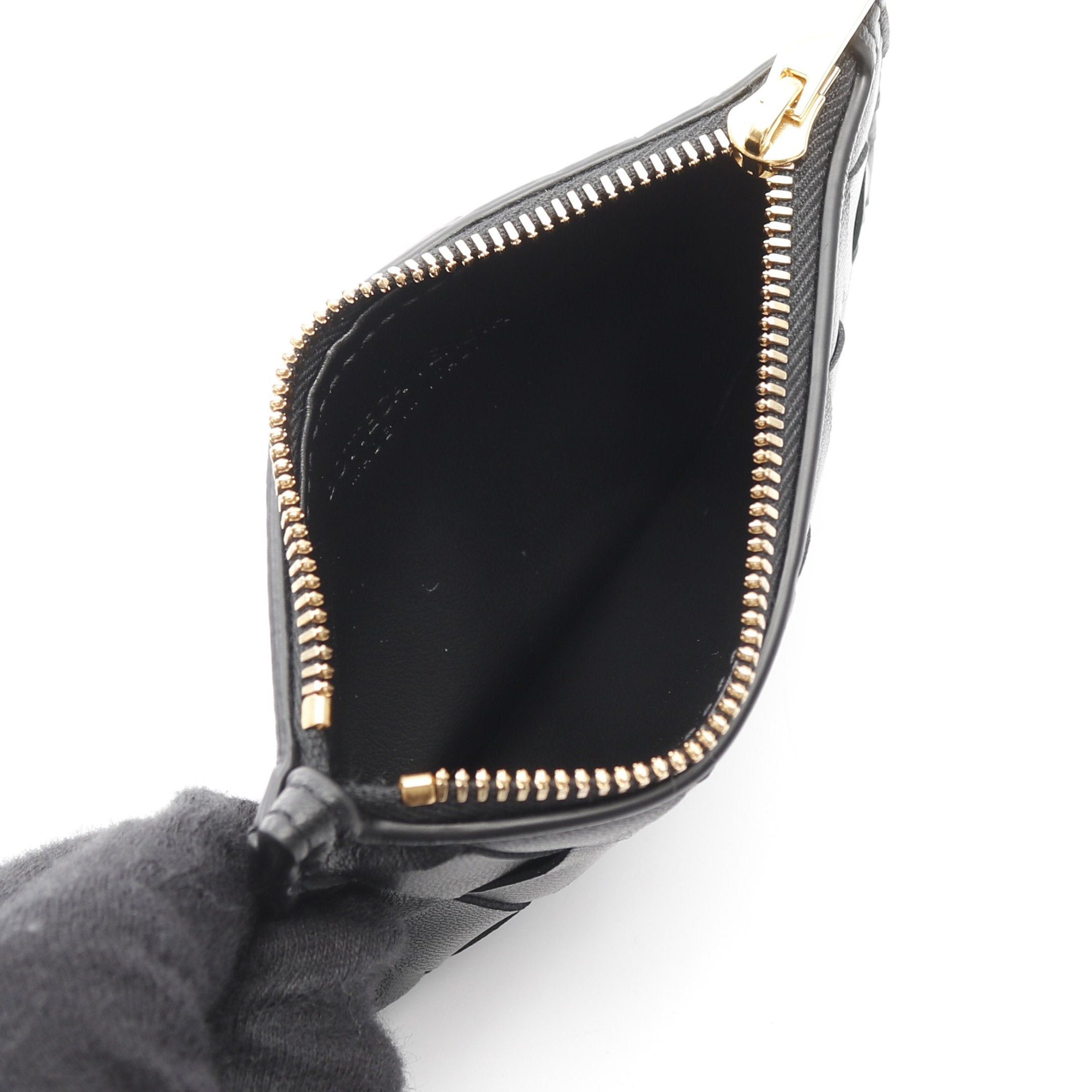 Bottega Veneta Bottega Veneta Intrecciato Card Case Leather Black Size ONE SIZE - 3 Thumbnail