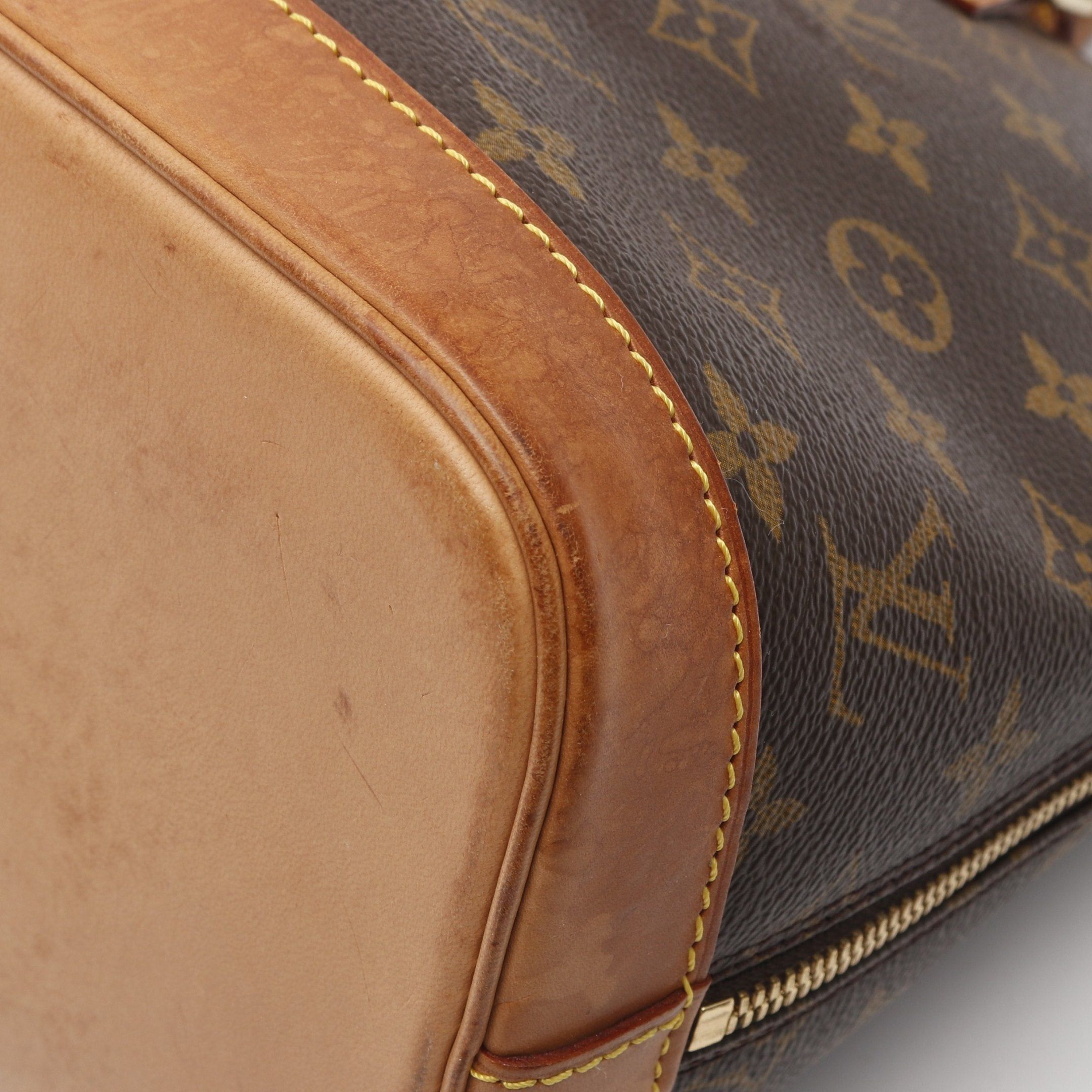 Louis Vuitton Louis Vuitton Alma Pm Monogram Handbag Leather Brown Size ONE SIZE - 6 Thumbnail