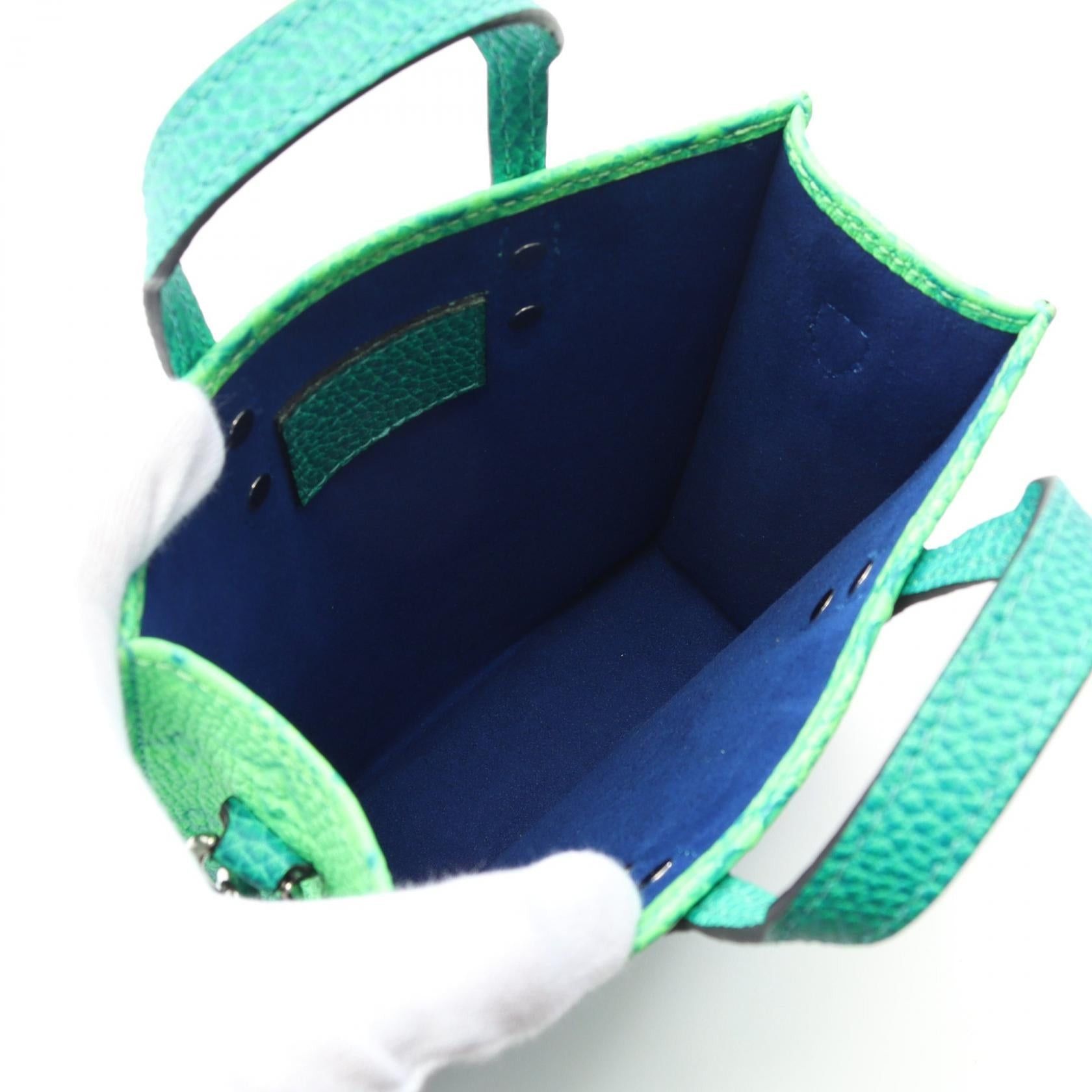 Louis Vuitton Louis Vuitton Sac Plat Xs Taurillon Illusion Handbag Leather Yellow-Green Blue Neon Color Size ONE SIZE - 3 Thumbnail
