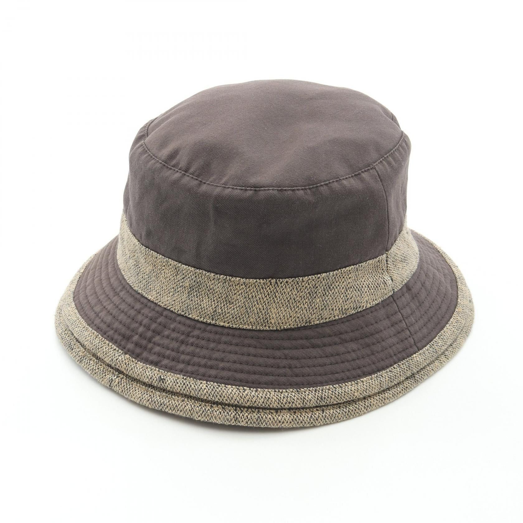 Hermes Hermes Bucket Hat Cotton Linen Gray Brown Light Beige Size ONE SIZE - 2 Thumbnail
