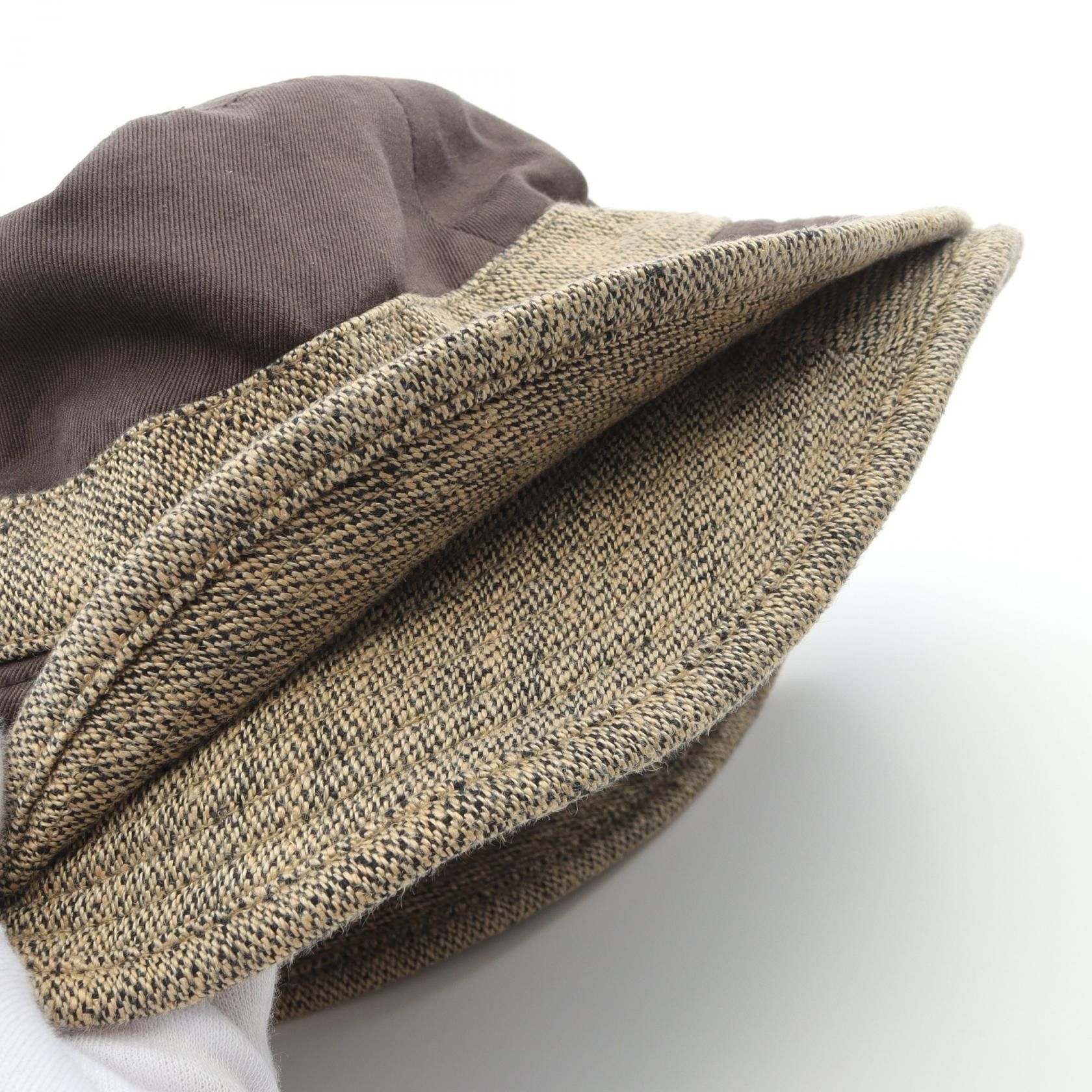 Hermes Hermes Bucket Hat Cotton Linen Gray Brown Light Beige Size ONE SIZE - 8 Thumbnail
