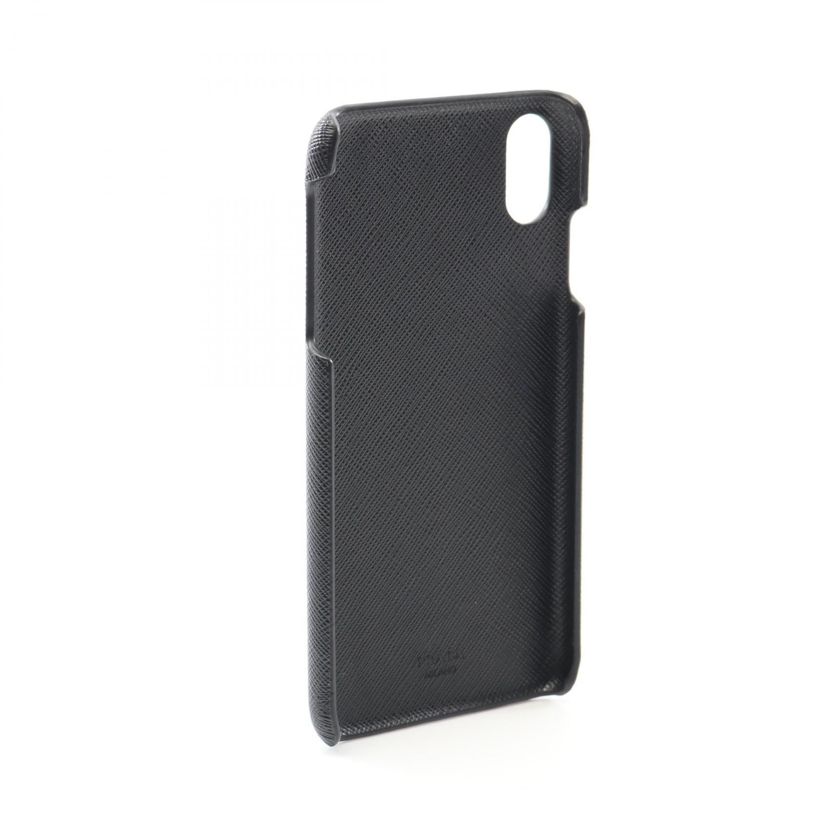 Prada Prada Bunker Ring Included Iphone Xs Max Case Saffiano Leather Black Size ONE SIZE - 2 Thumbnail