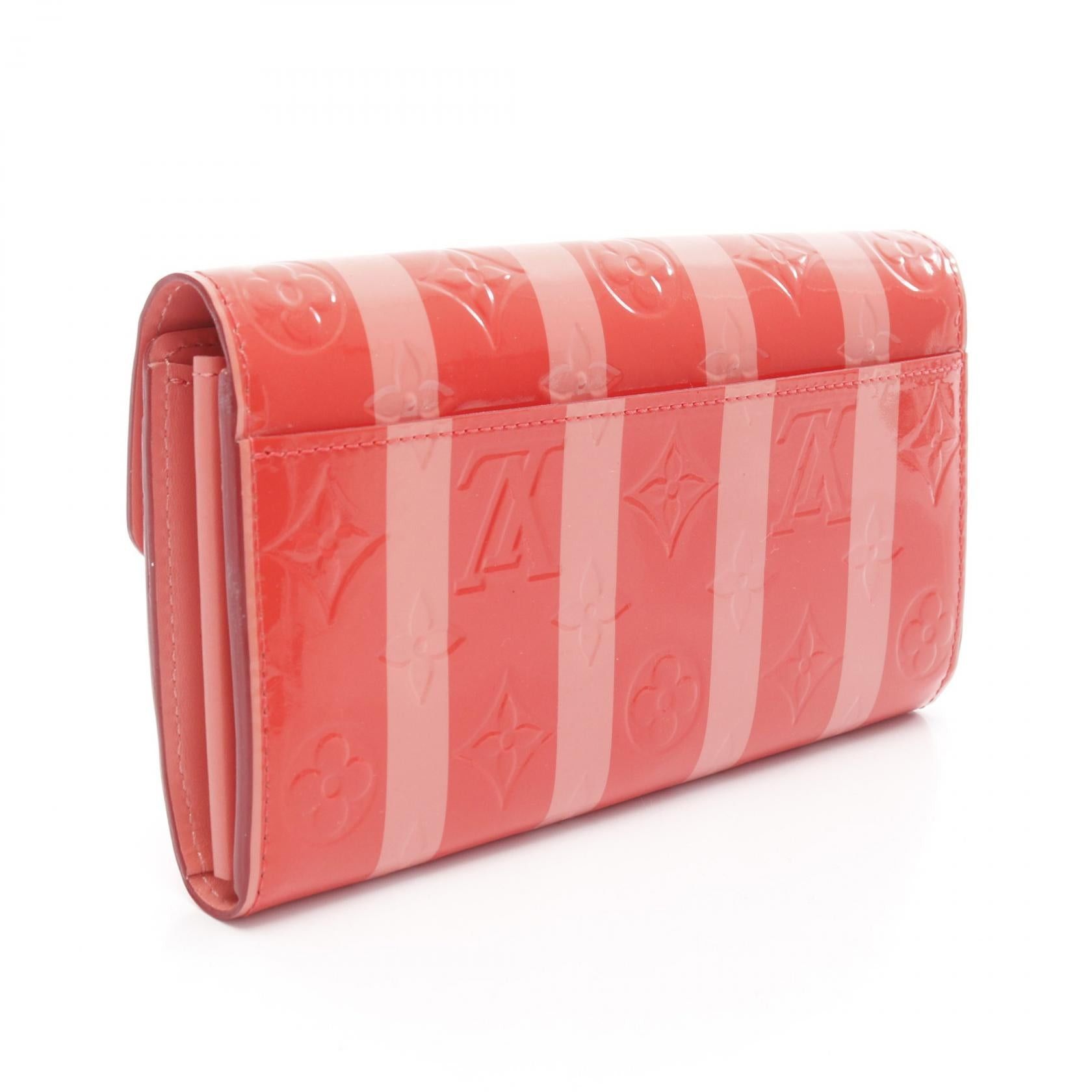Louis Vuitton Louis Vuitton Portofoila Sara Monogram Vernis Poppy Petal Bi-Fold Long Wallet Leather Coral Pink Size ONE SIZE - 2 Thumbnail
