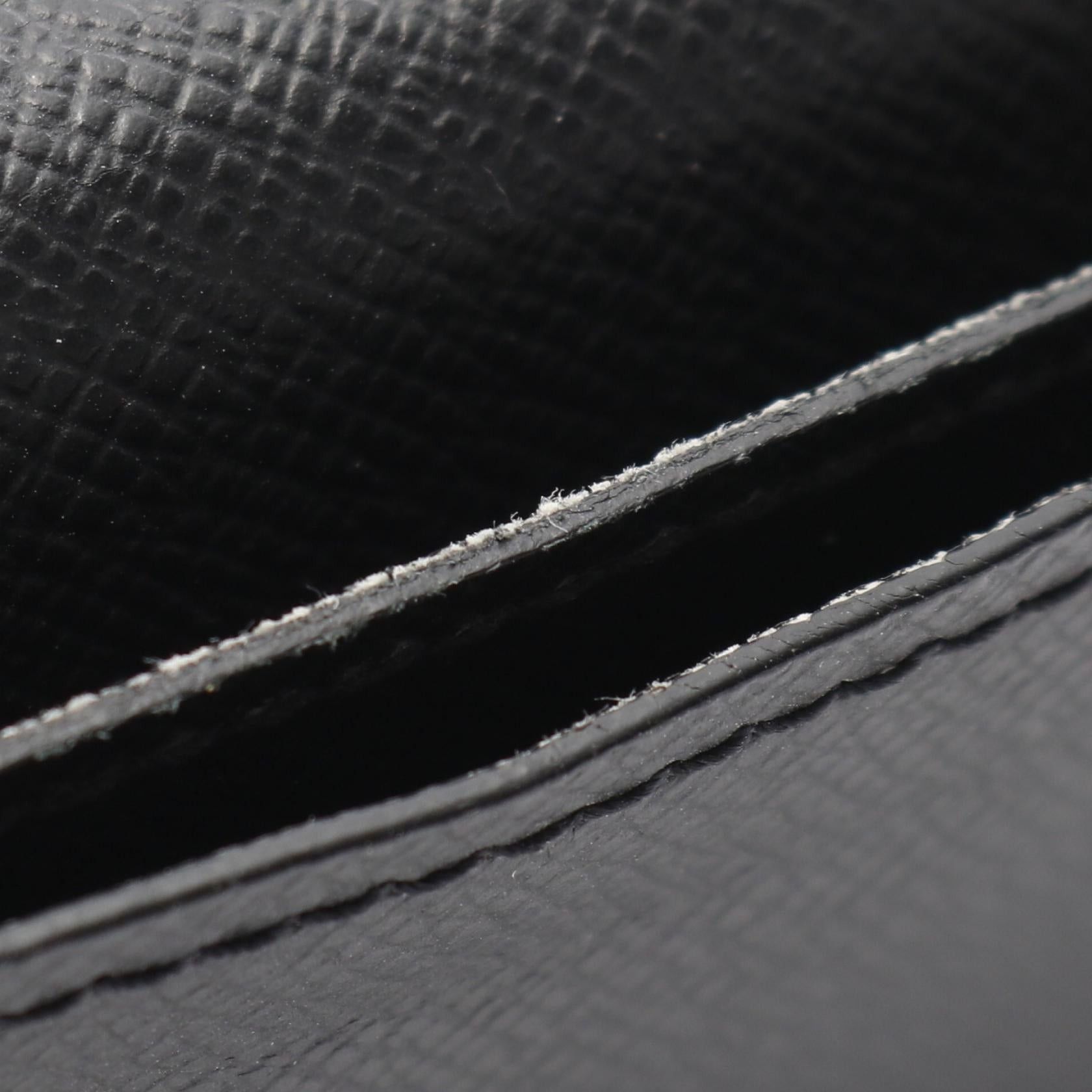 Louis Vuitton Louis Vuitton Portefeuil Ron Taiga Ardoise Bi-Fold Long Wallet Leather Black Size ONE SIZE - 7 Thumbnail