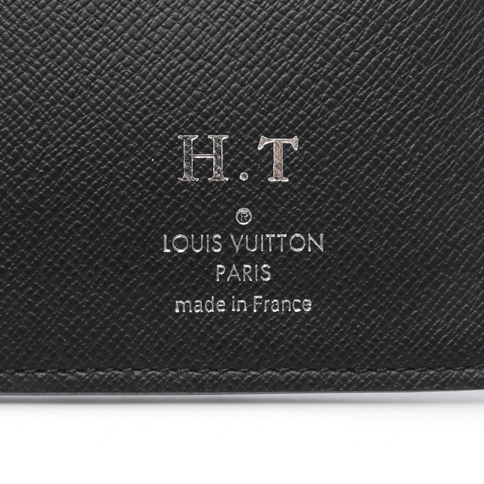 Louis Vuitton Louis Vuitton Portefeuil Ron Taiga Ardoise Bi-Fold Long Wallet Leather Black Size ONE SIZE - 4 Thumbnail