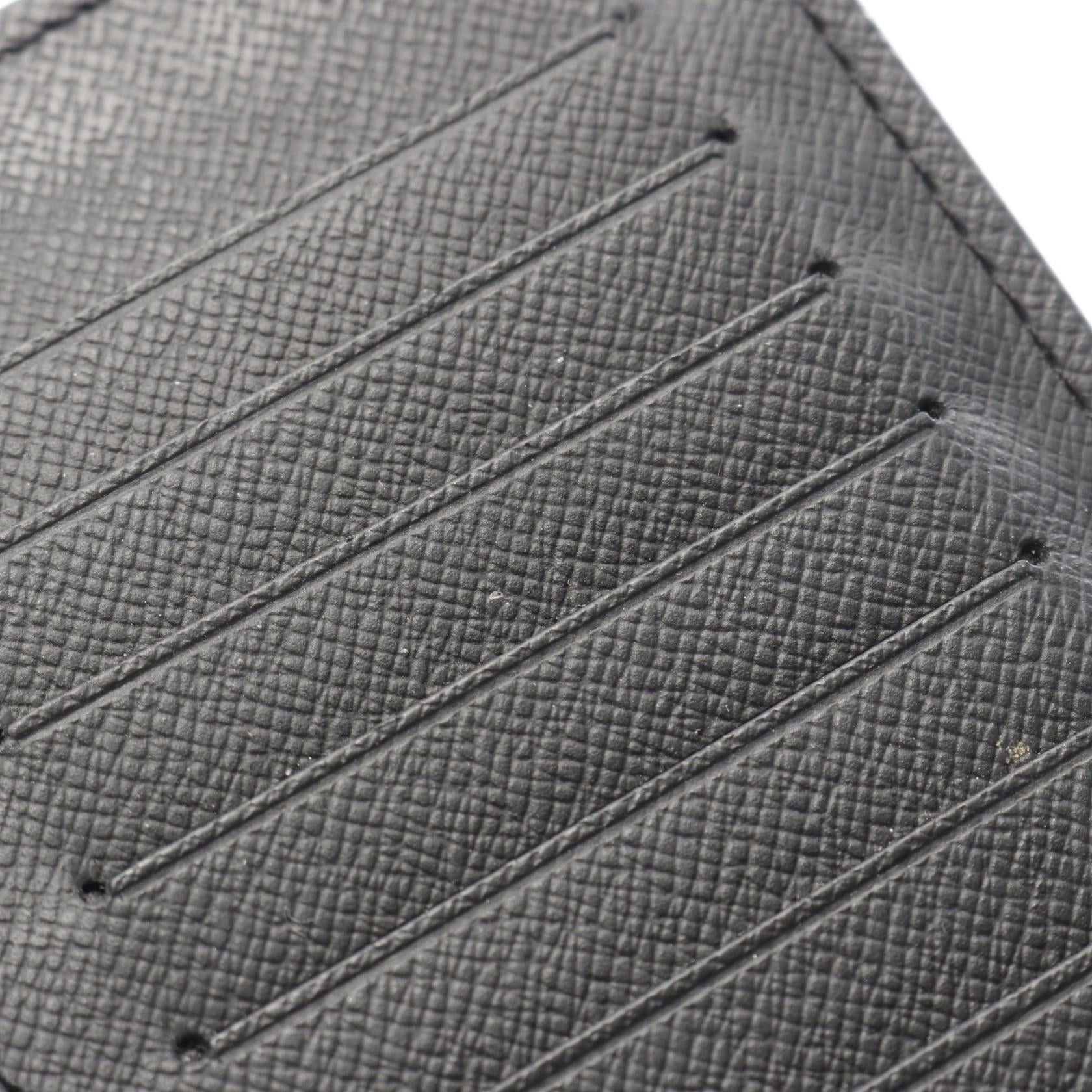 Louis Vuitton Louis Vuitton Portefeuil Ron Taiga Ardoise Bi-Fold Long Wallet Leather Black Size ONE SIZE - 9 Thumbnail
