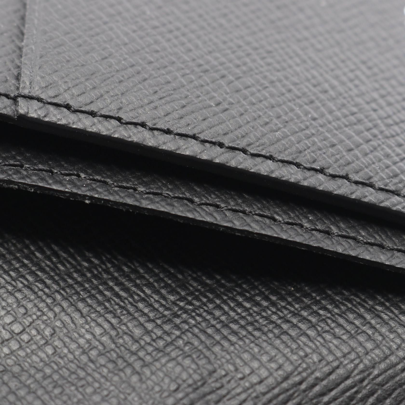 Louis Vuitton Louis Vuitton Portefeuil Ron Taiga Ardoise Bi-Fold Long Wallet Leather Black Size ONE SIZE - 8 Thumbnail