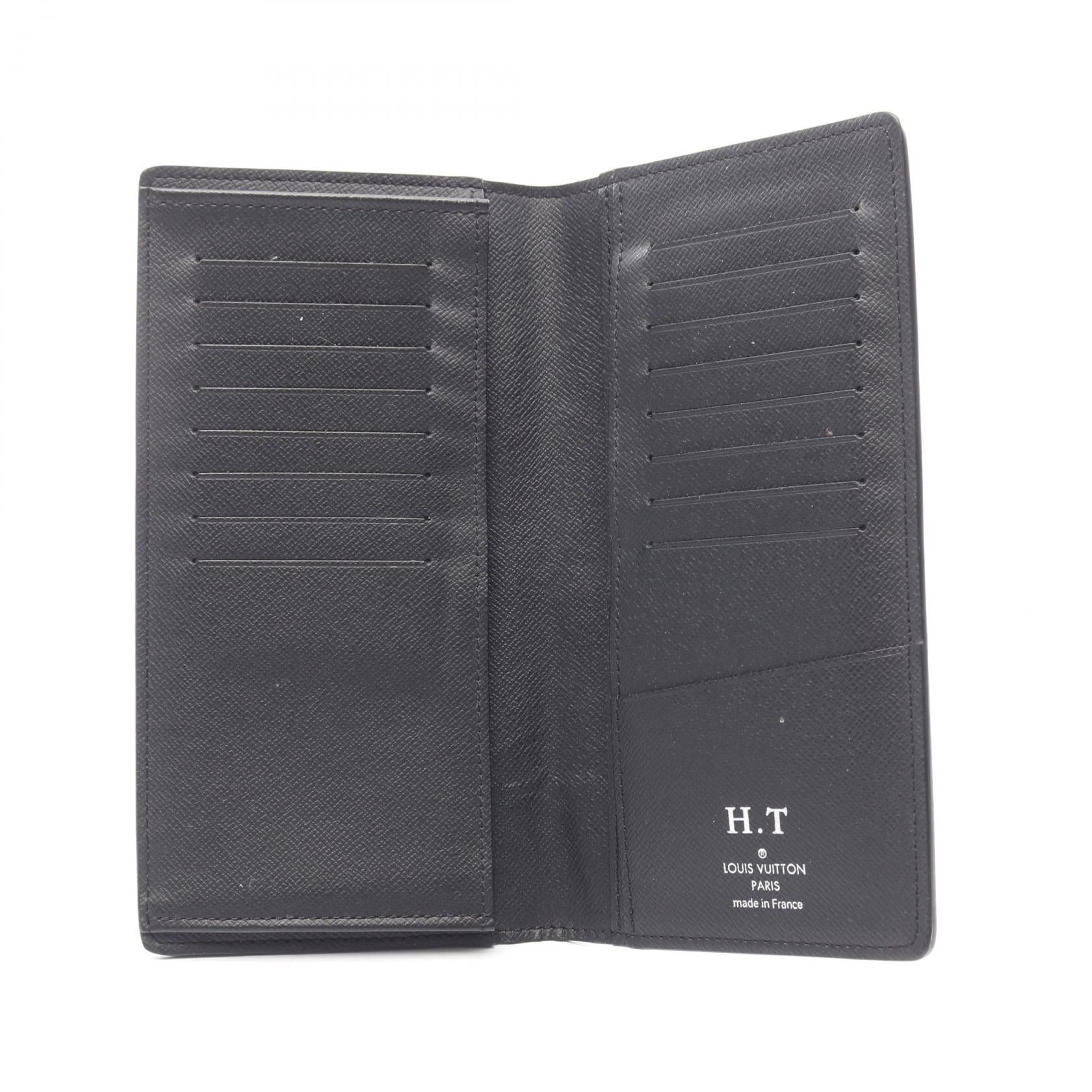 Louis Vuitton Louis Vuitton Portefeuil Ron Taiga Ardoise Bi-Fold Long Wallet Leather Black Size ONE SIZE - 3 Thumbnail