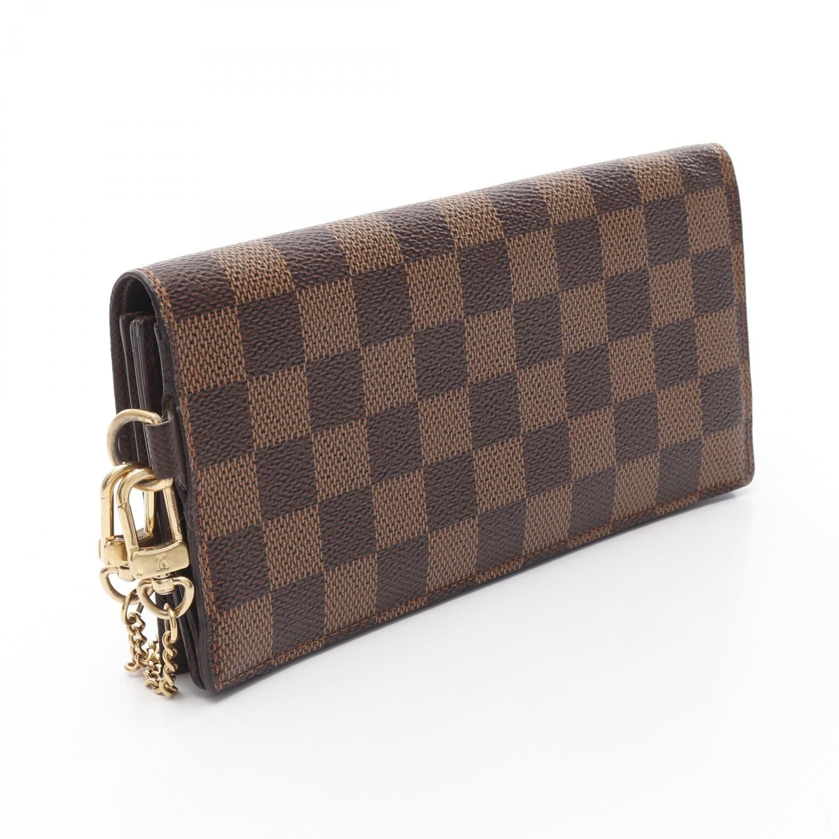 Louis Vuitton Louis Vuitton Portefeuille Accordion Damier Ebene Bi-Fold Long Wallet Brown Size ONE SIZE - 2 Thumbnail