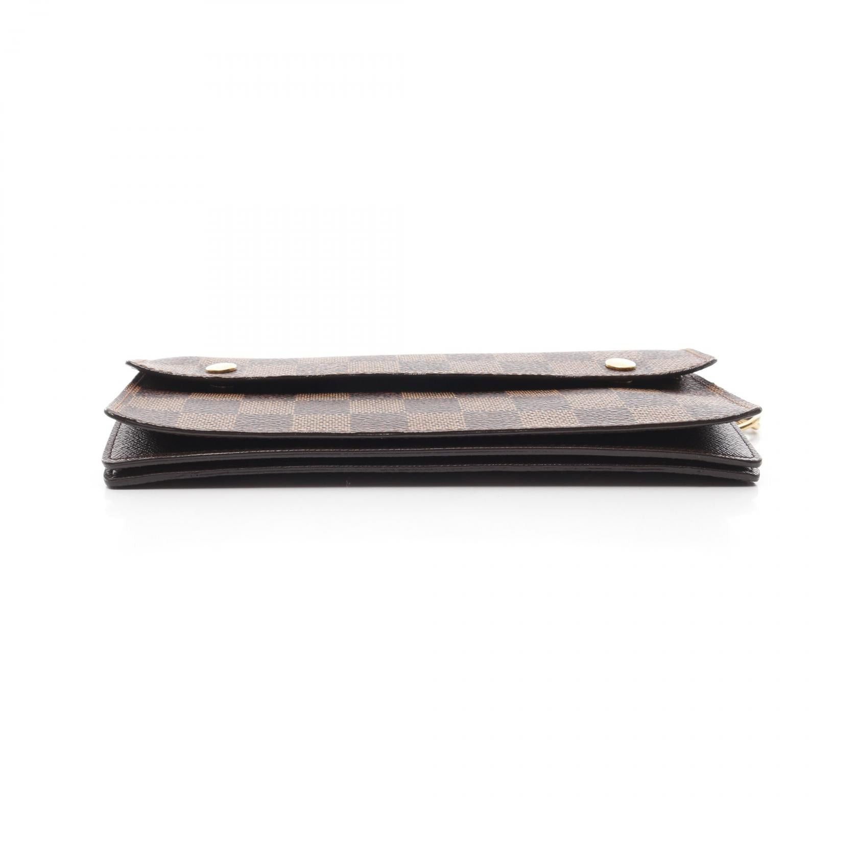 Louis Vuitton Louis Vuitton Portefeuille Accordion Damier Ebene Bi-Fold Long Wallet Brown Size ONE SIZE - 10 Thumbnail