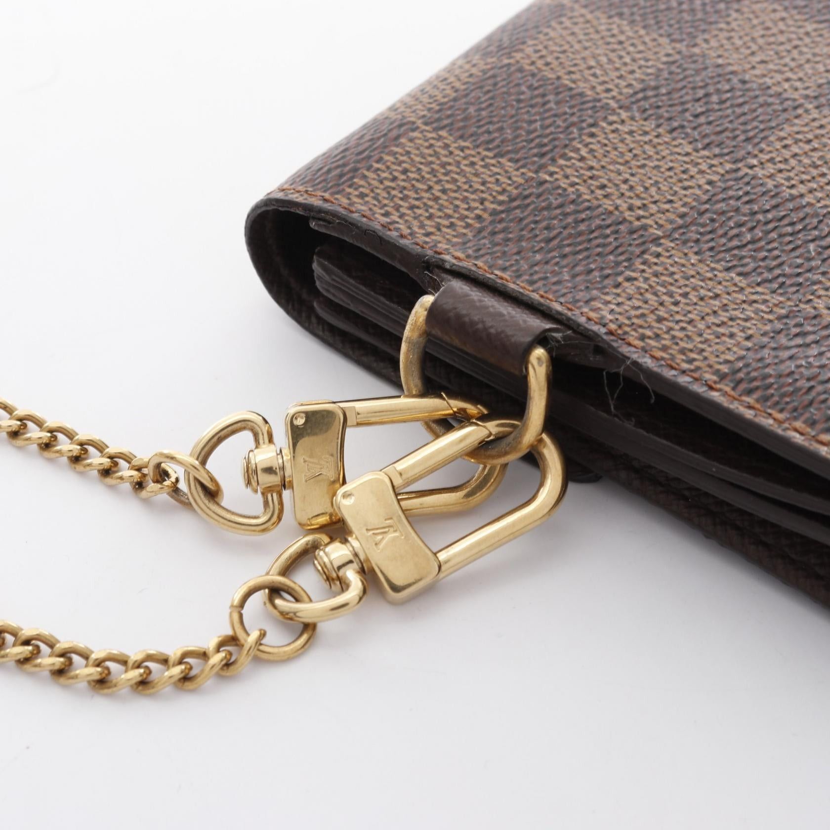 Louis Vuitton Louis Vuitton Portefeuille Accordion Damier Ebene Bi-Fold Long Wallet Brown Size ONE SIZE - 7 Thumbnail