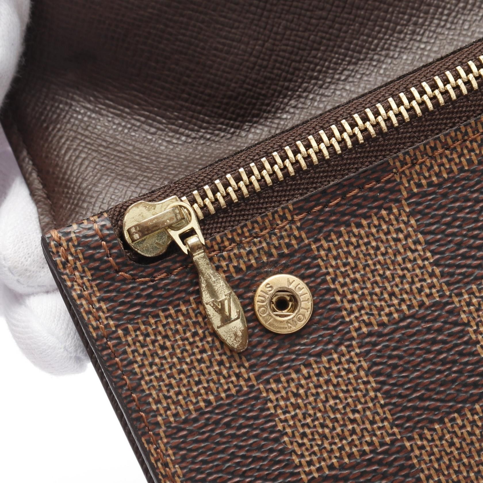 Louis Vuitton Louis Vuitton Portefeuille Accordion Damier Ebene Bi-Fold Long Wallet Brown Size ONE SIZE - 8 Thumbnail