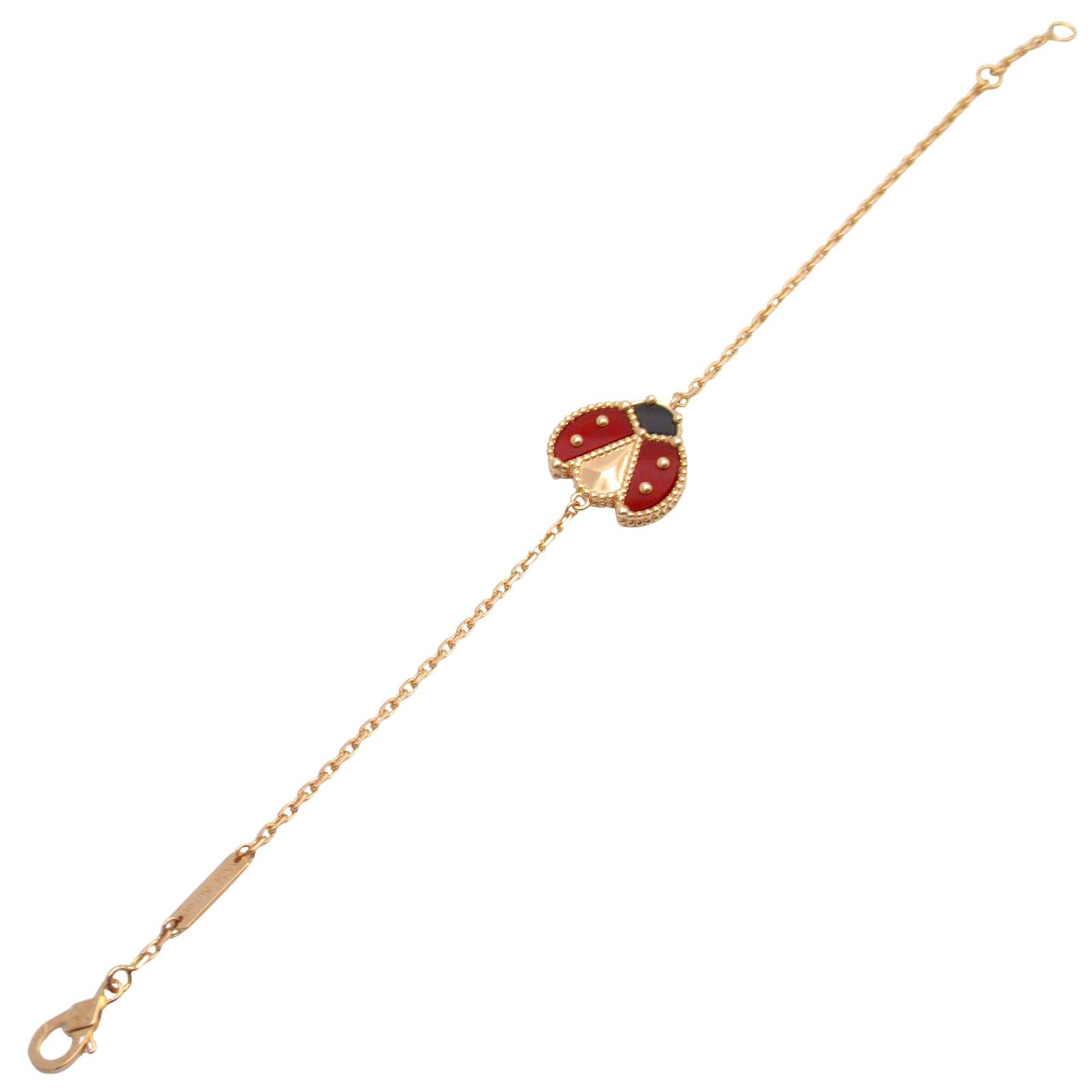 Van Cleef & Arpels Van Cleef Arpels Lucky Spring Open Wing Ladybug Bracelet K18Pg (Pink Gold) Onyx/Carnelian Red Black Size ONE SIZE - 3 Thumbnail