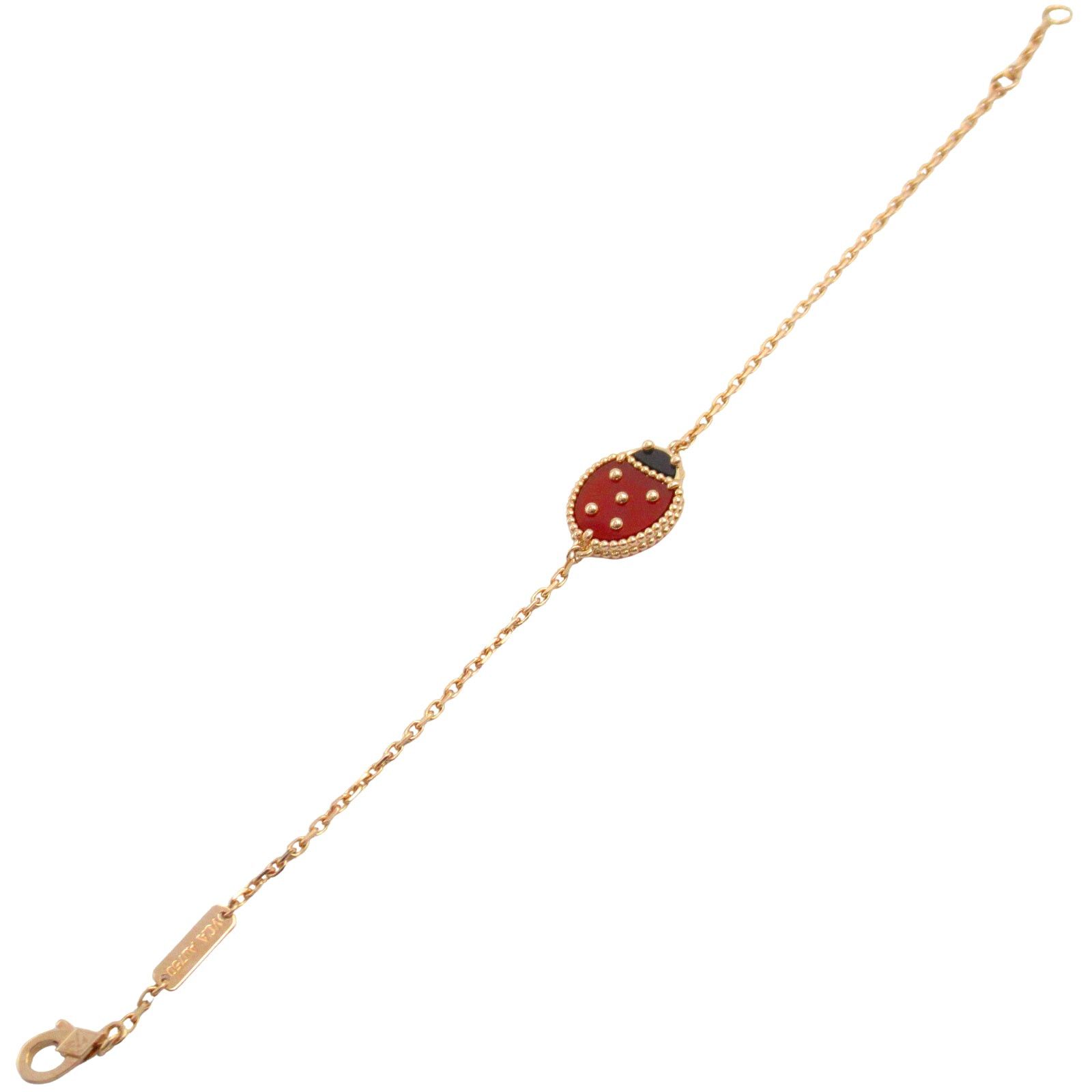 Van Cleef & Arpels Van Cleef Arpels Lucky Spring Closed Wing Ladybug Bracelet K18Pg (Pink Gold) Onyx/Carnelian Red Black Size ONE SIZE - 3 Thumbnail