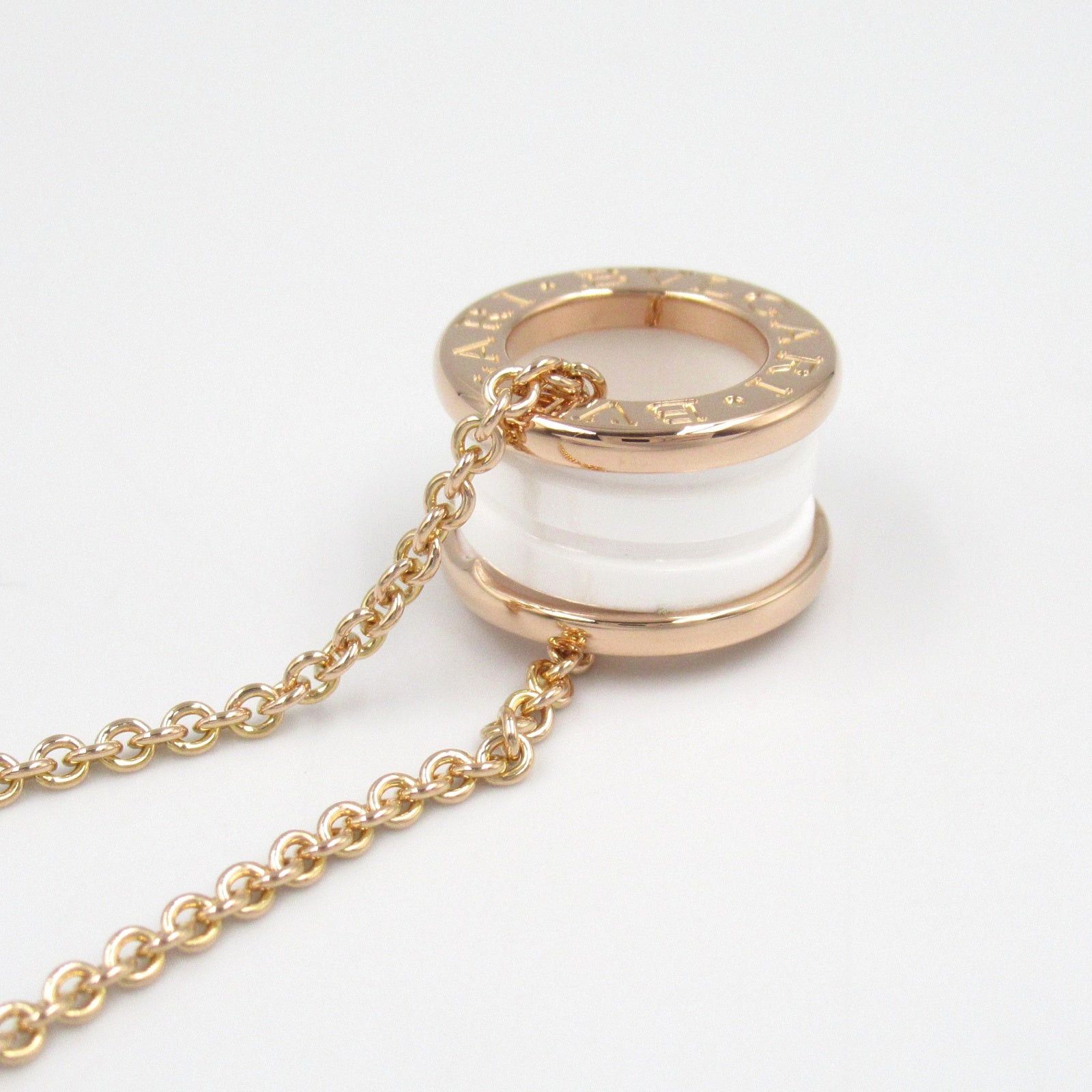 Bvlgari Bvlgari B Zero One Necklace Ceramic K18Pg (Pink Gold) Gold White Size ONE SIZE - 7 Thumbnail