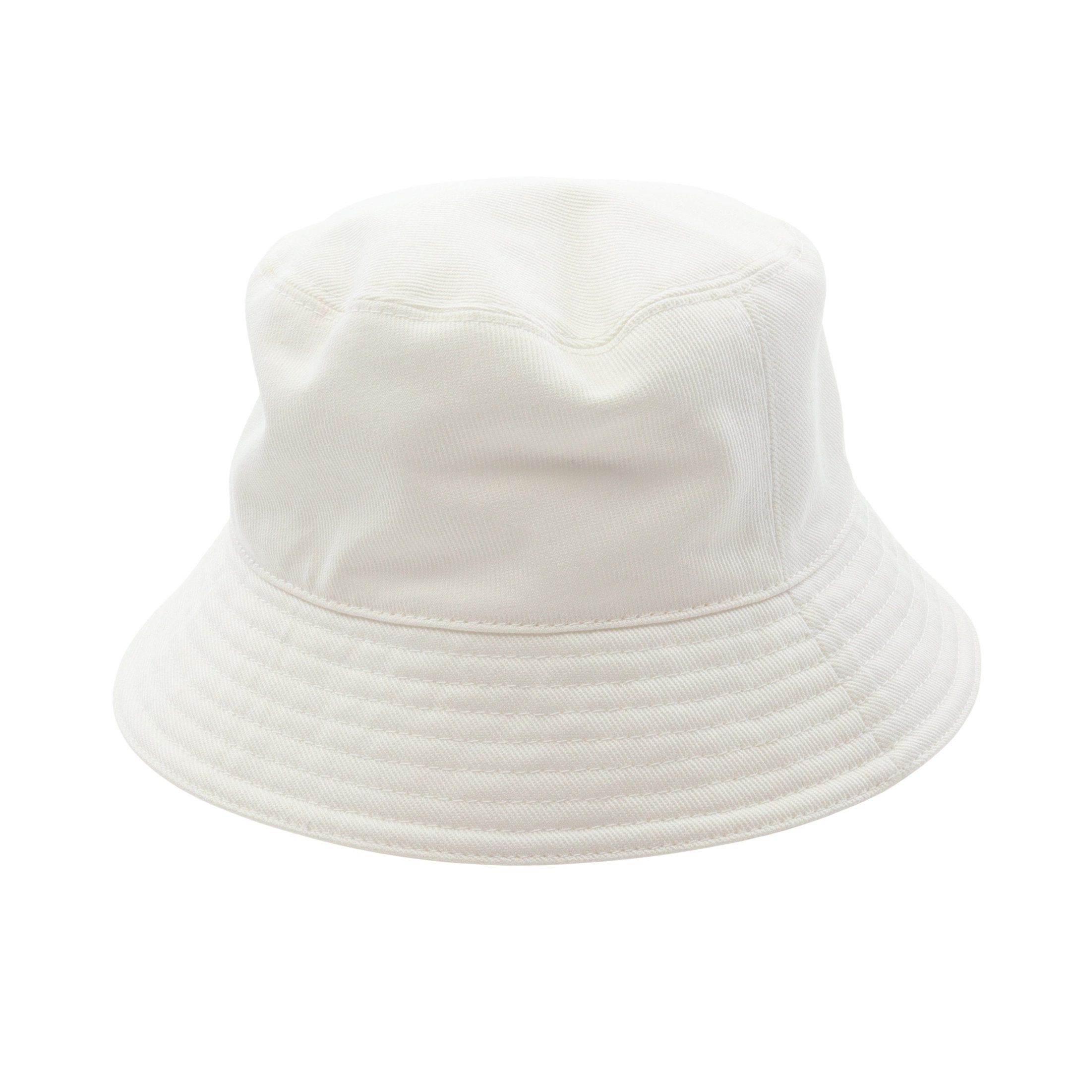 Miu Miu Miu Miu Drill Bucket Hat Cotton White Size ONE SIZE - 2 Thumbnail