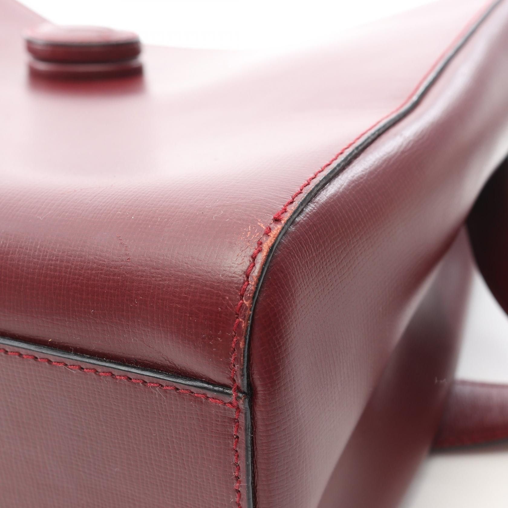Cartier Cartier Shoulder Bag Leather Burgundy Size ONE SIZE - 10 Thumbnail