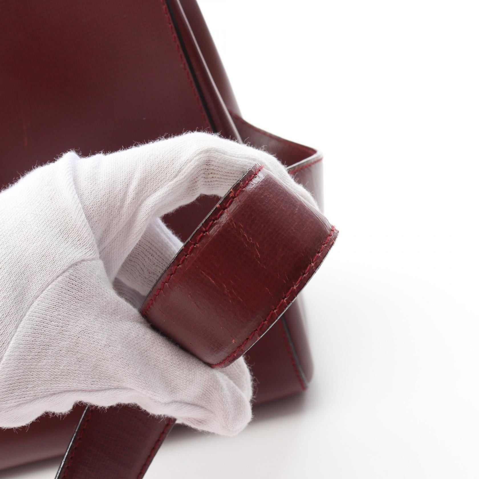 Cartier Cartier Shoulder Bag Leather Burgundy Size ONE SIZE - 12 Thumbnail