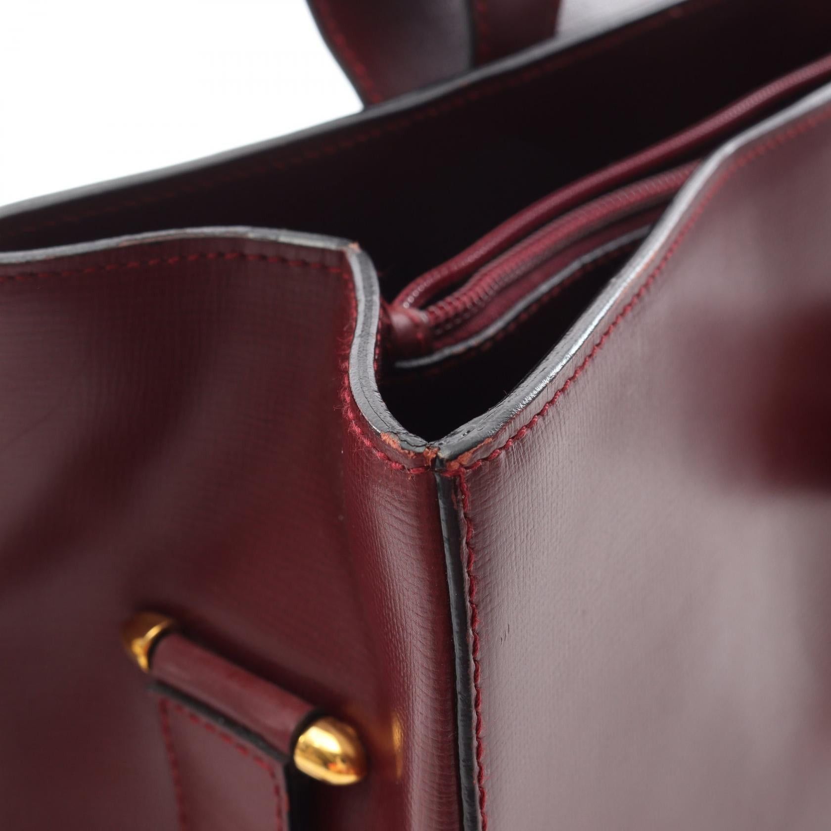 Cartier Cartier Shoulder Bag Leather Burgundy Size ONE SIZE - 8 Thumbnail
