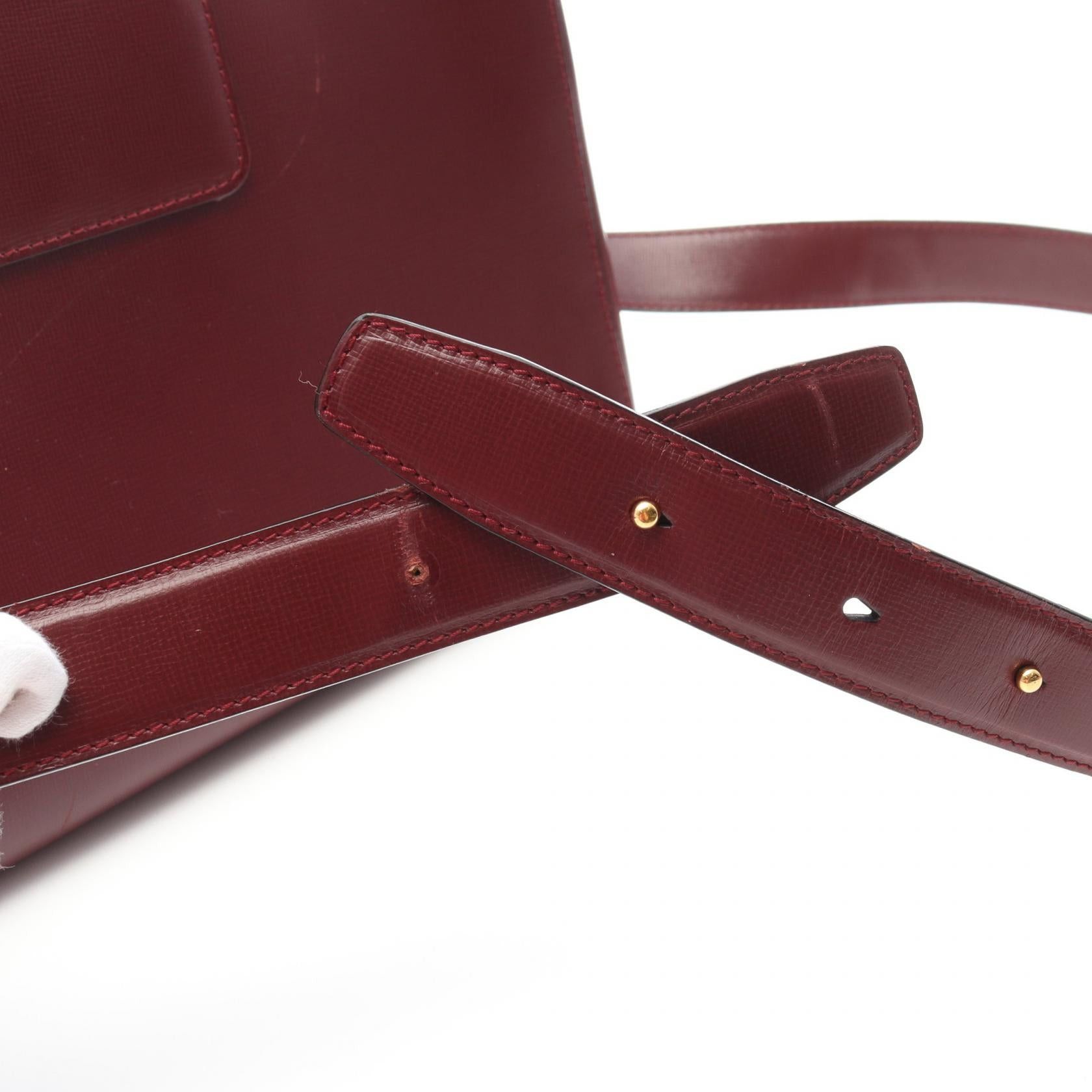 Cartier Cartier Shoulder Bag Leather Burgundy Size ONE SIZE - 5 Thumbnail