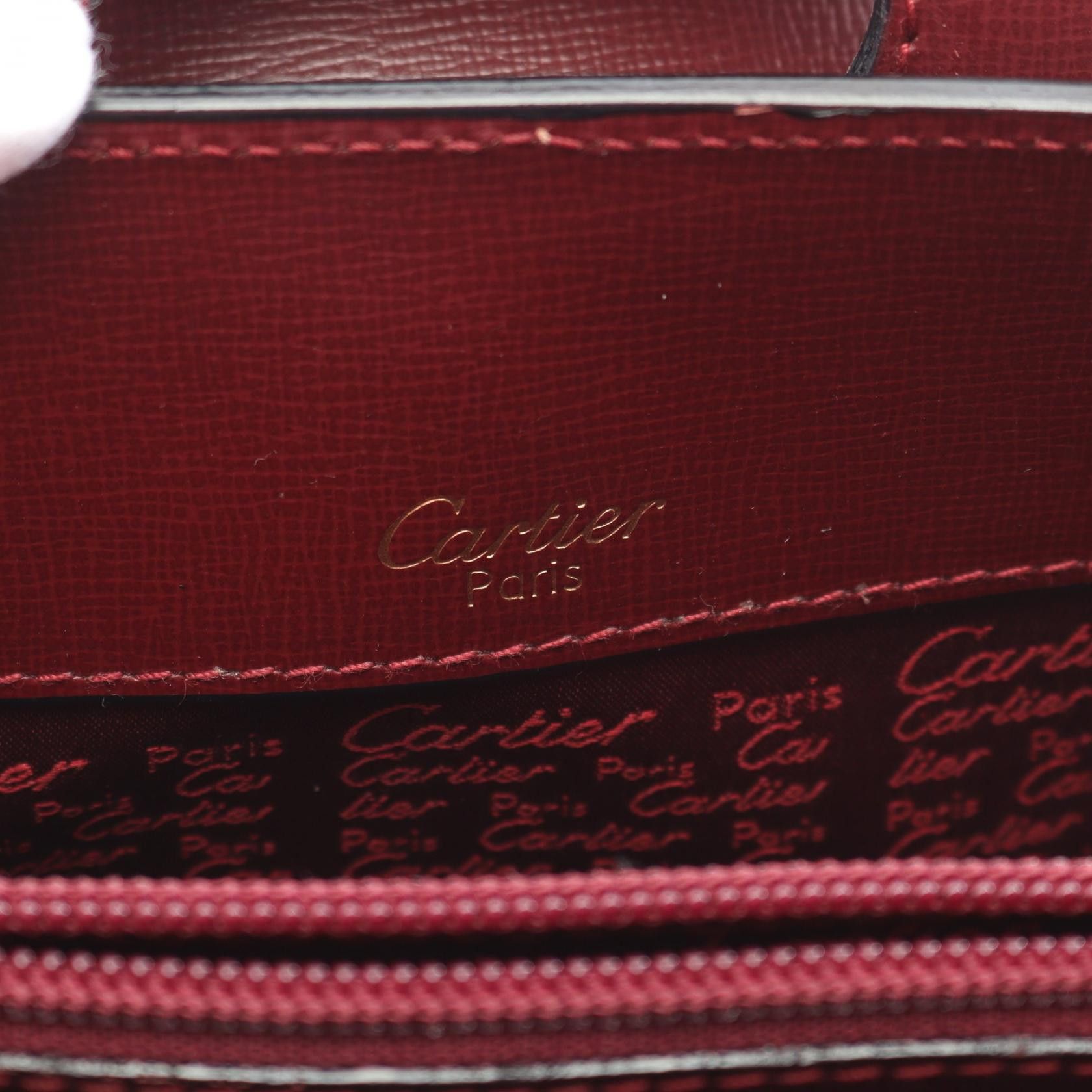 Cartier Cartier Shoulder Bag Leather Burgundy Size ONE SIZE - 4 Thumbnail