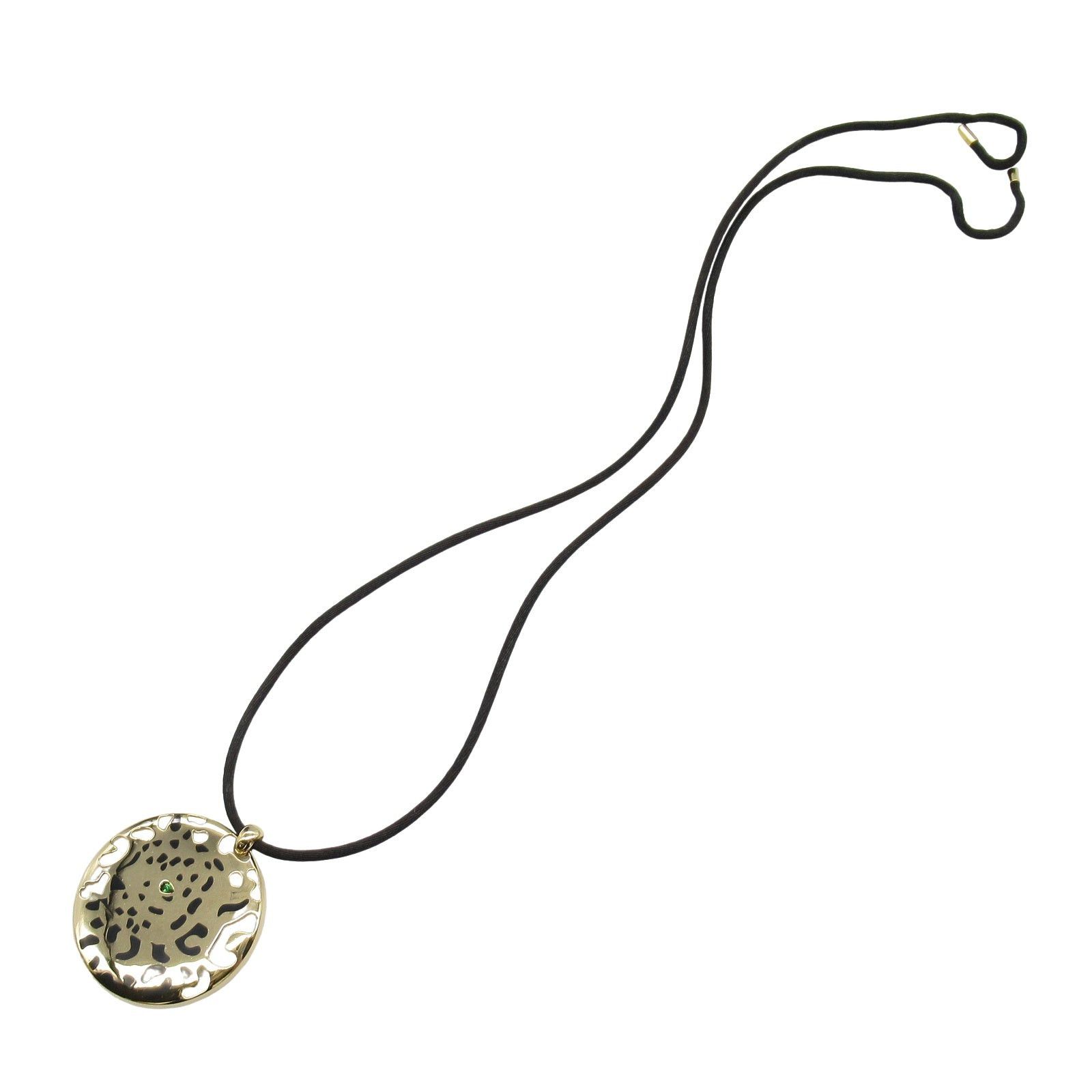 Cartier Cartier Panthère Pelague Necklace Tsavorite Onyx K18 (Yellow Gold) Tsavorite/Onyx Green Black Size ONE SIZE - 3 Thumbnail