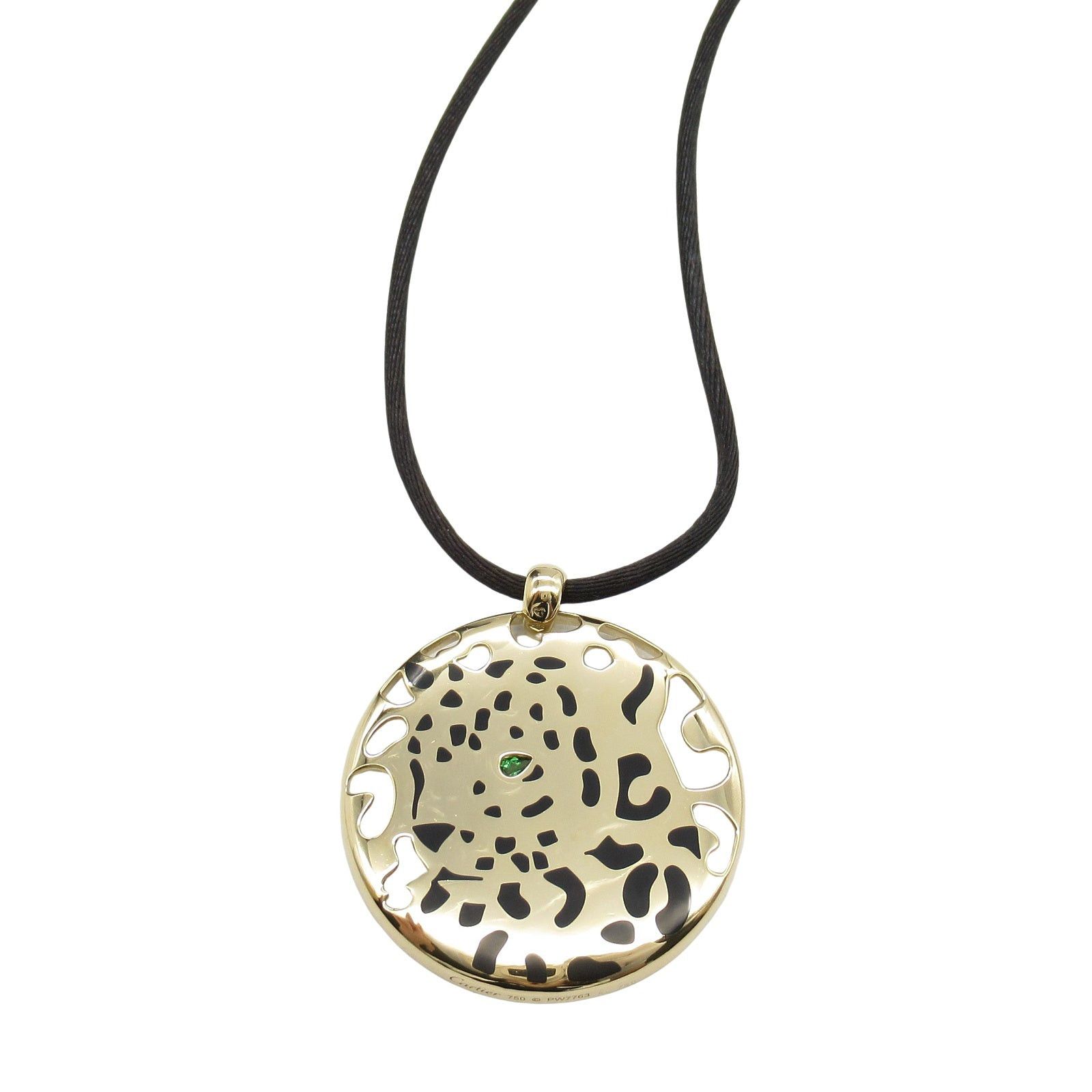 Cartier Cartier Panthère Pelague Necklace Tsavorite Onyx K18 (Yellow Gold) Tsavorite/Onyx Green Black Size ONE SIZE - 2 Thumbnail