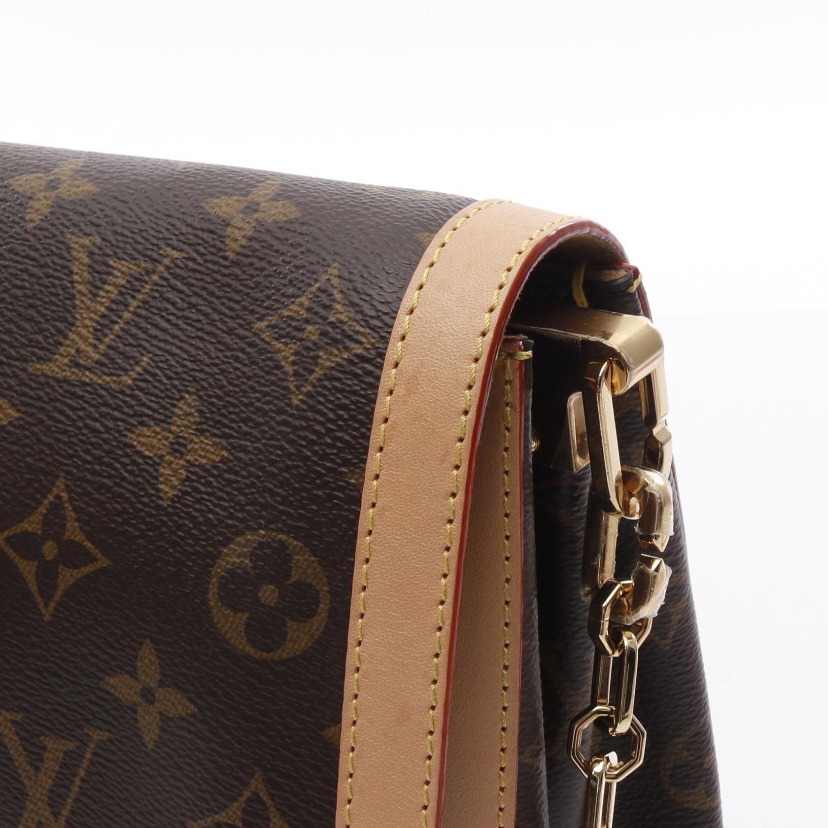 Louis Vuitton Louis Vuitton Dauphine Soft Gm Monogram Chain Shoulder Bag Leather Brown Size ONE SIZE - 7 Thumbnail