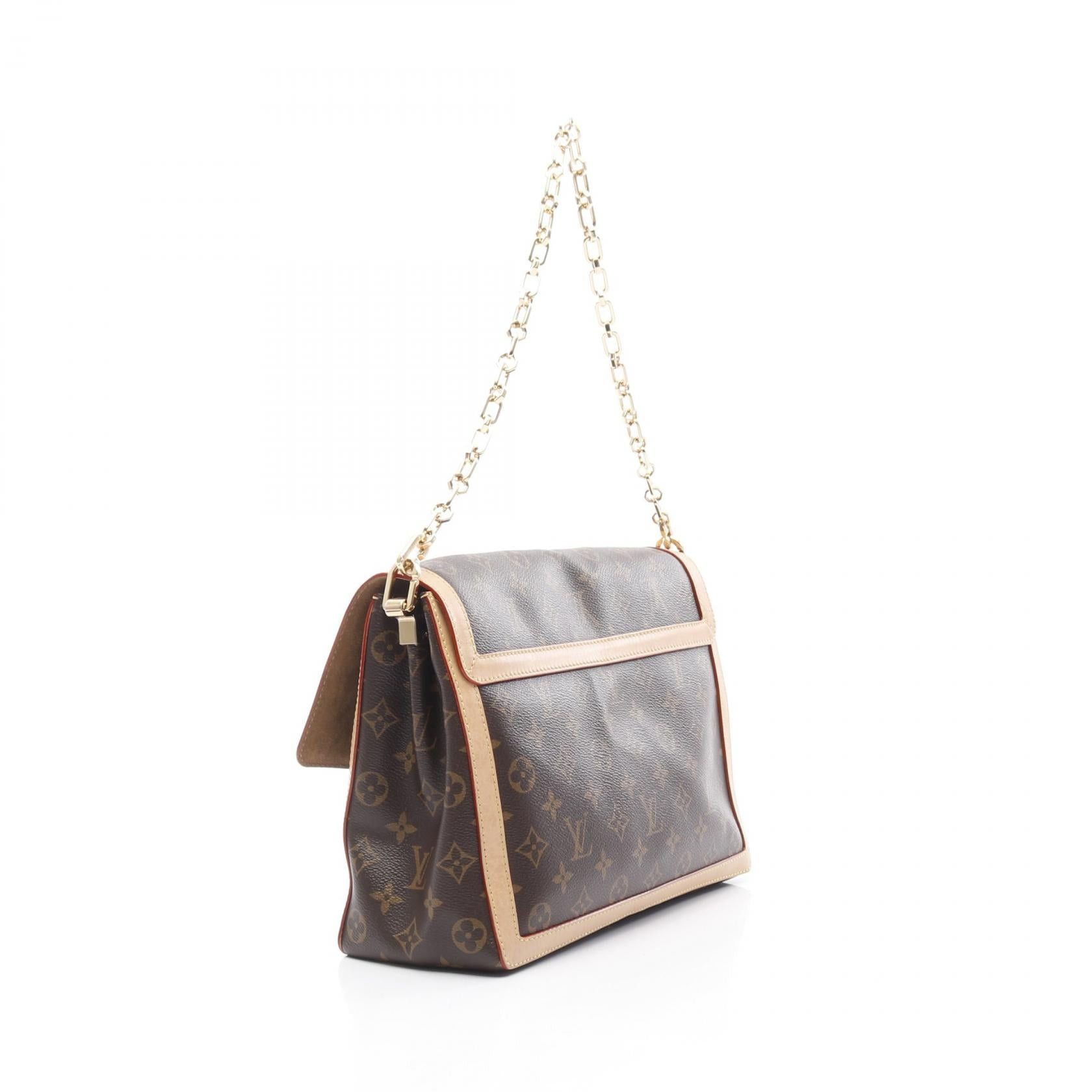 Louis Vuitton Louis Vuitton Dauphine Soft Gm Monogram Chain Shoulder Bag Leather Brown Size ONE SIZE - 2 Thumbnail