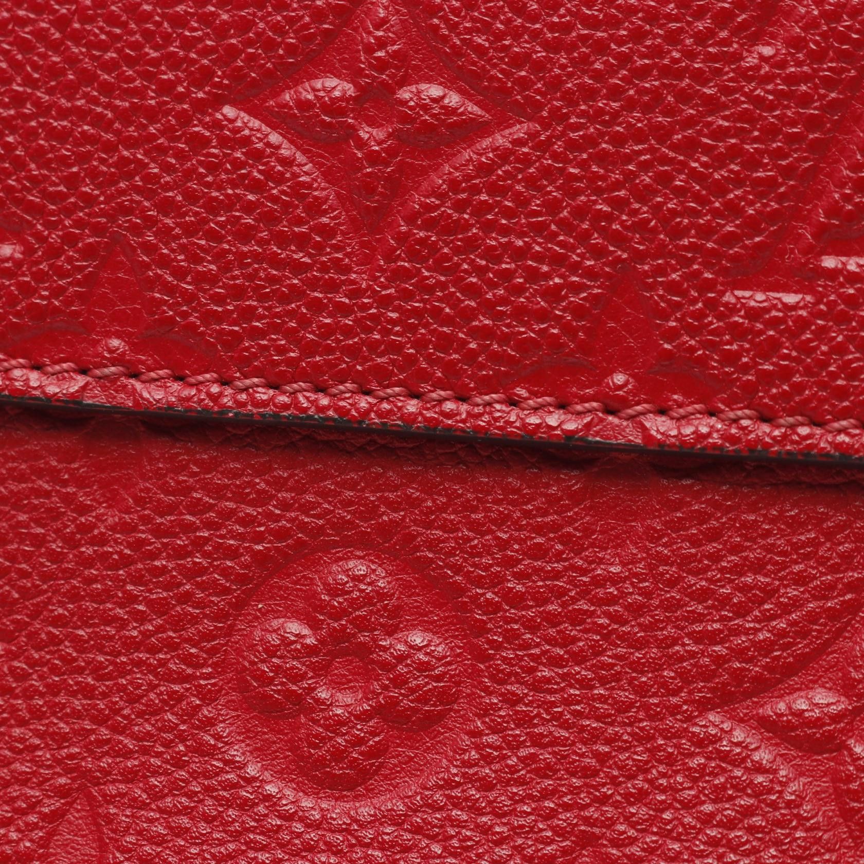 Louis Vuitton Louis Vuitton Vavin Bb Monogram Empreinte Cerise Double Chain Shoulder Bag Leather Red Size ONE SIZE - 8 Thumbnail